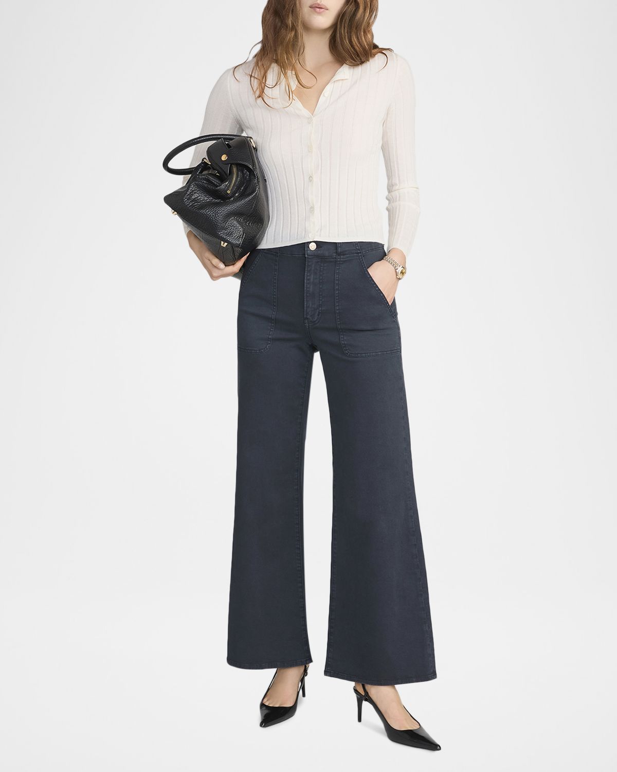 FRAME The Modern Pocket Wide-Leg Pants | Thumbnail 2 FRAME The Modern Pocket Wide-Leg Pants | Thumbnail 2
