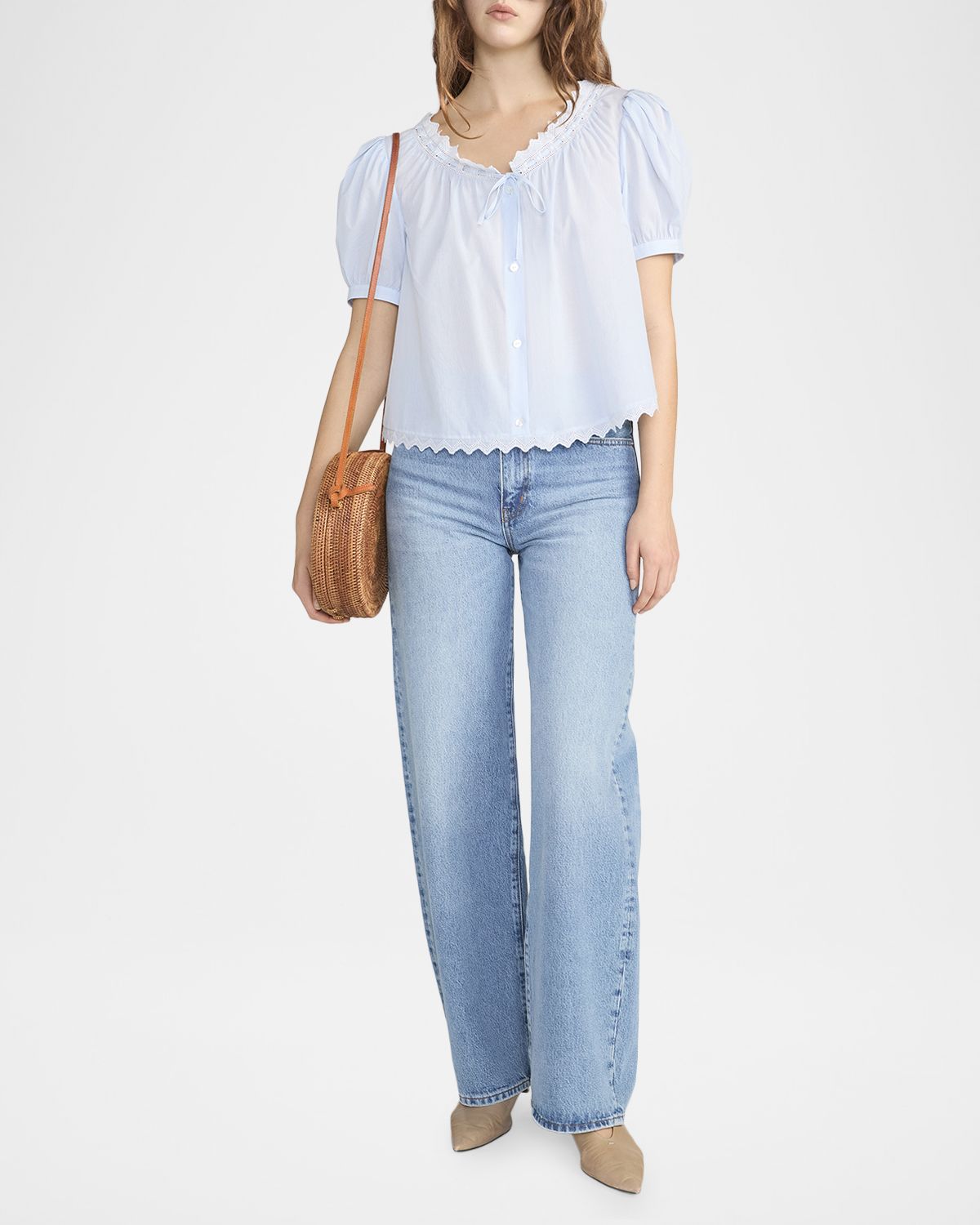 FRAME The Serene Striped Cotton Top | Thumbnail 2 FRAME The Serene Striped Cotton Top | Thumbnail 2