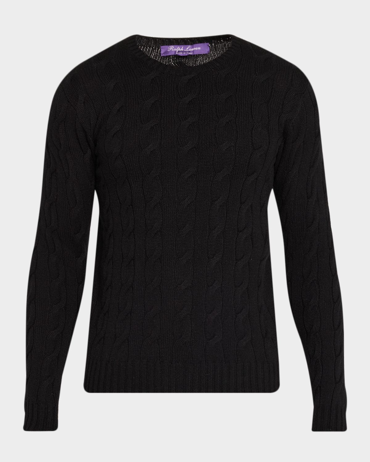 Ralph Lauren Purple Label Men 's Cashmere Cable Crewneck Sweater