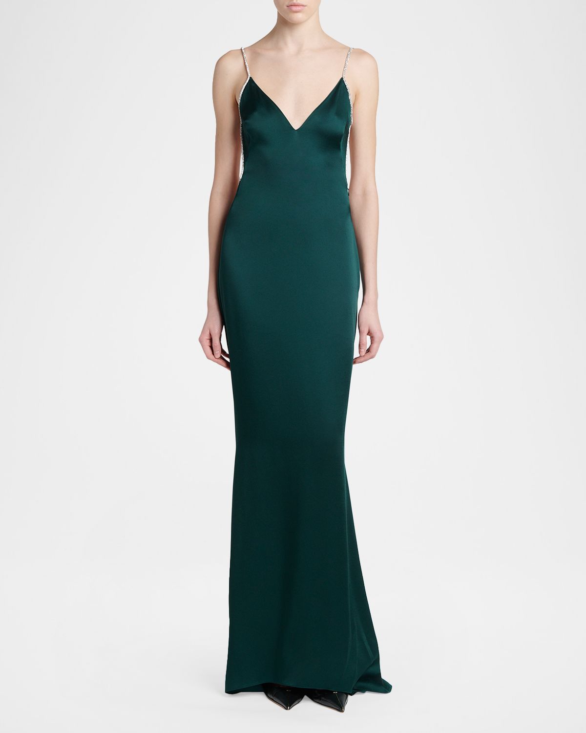 TOM FORD Metallic-Trim Open-Back Evening Gown | Thumbnail 5 TOM FORD Metallic-Trim Open-Back Evening Gown | Thumbnail 5