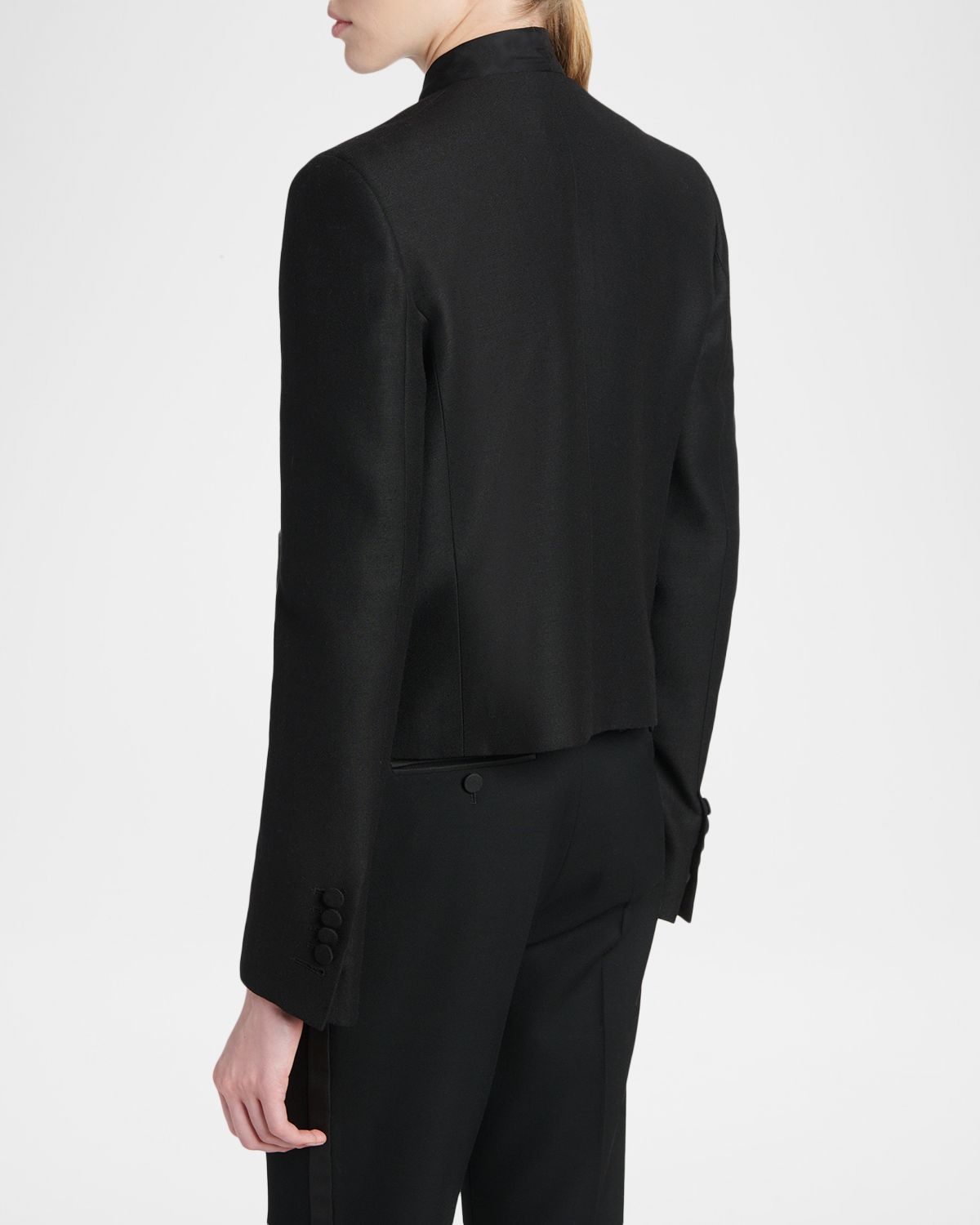 TOM FORD Contrast-Trim Short Sport Coat | Thumbnail 3 TOM FORD Contrast-Trim Short Sport Coat | Thumbnail 3