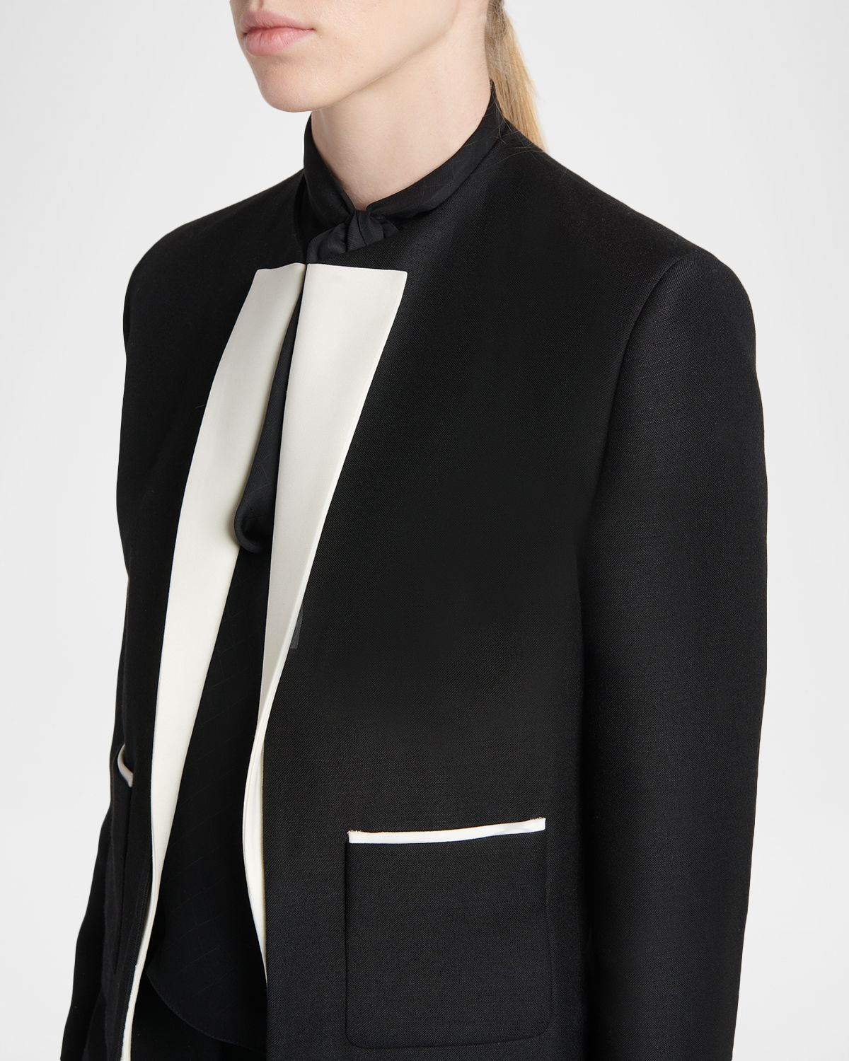 TOM FORD Contrast-Trim Short Sport Coat | Thumbnail 5 TOM FORD Contrast-Trim Short Sport Coat | Thumbnail 5