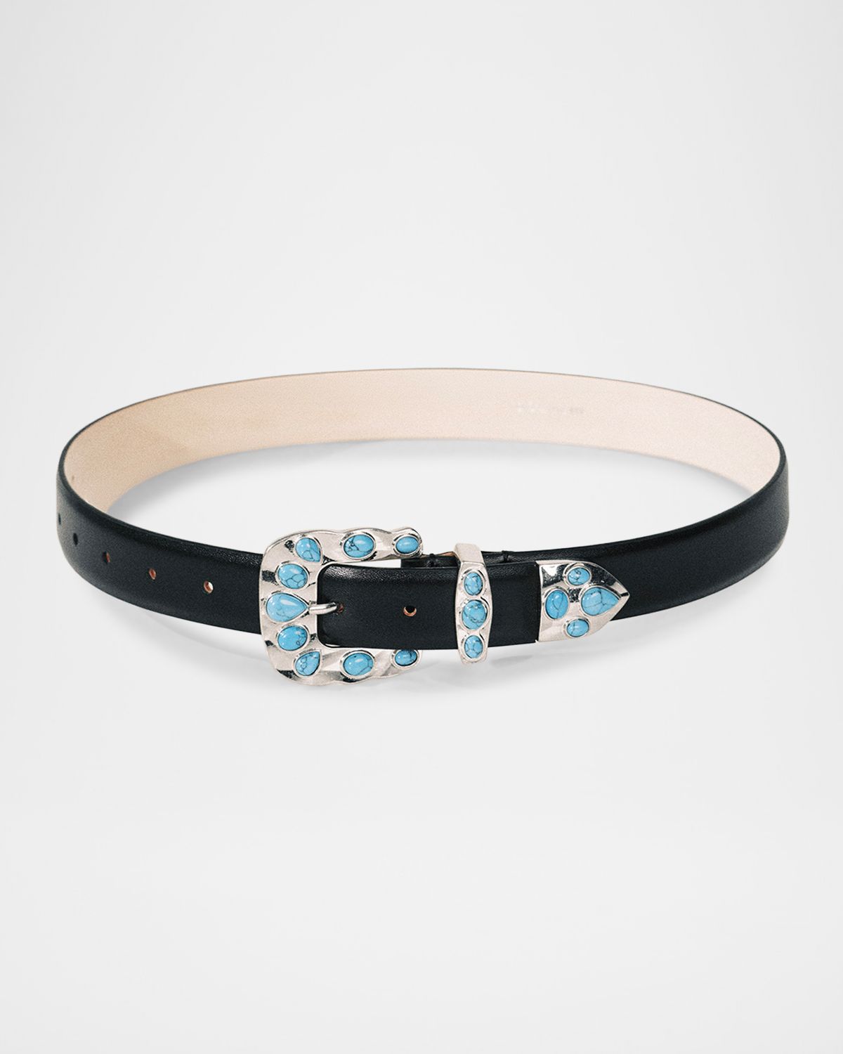 Dehanche Juna Turquoise Leather Belt | Thumbnail 3 Dehanche Juna Turquoise Leather Belt | Thumbnail 3