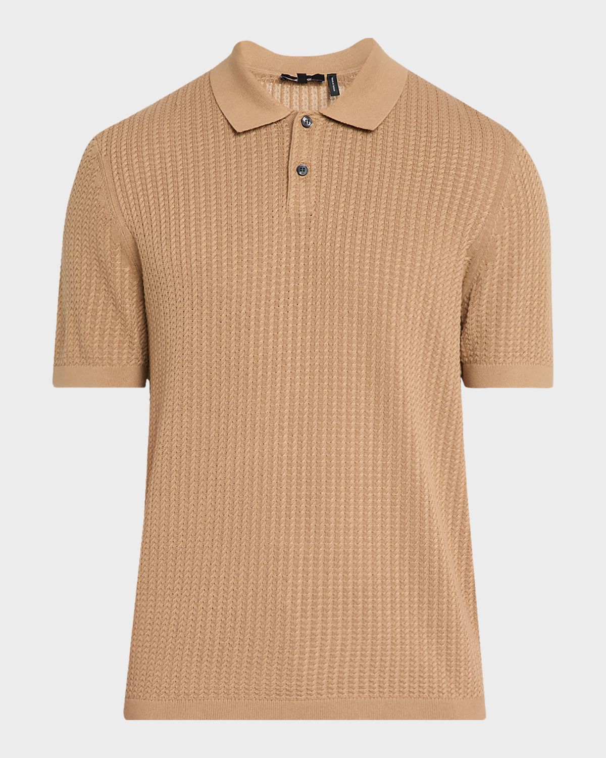 Theory Men 's Cotton Cable Knit Polo Shirt