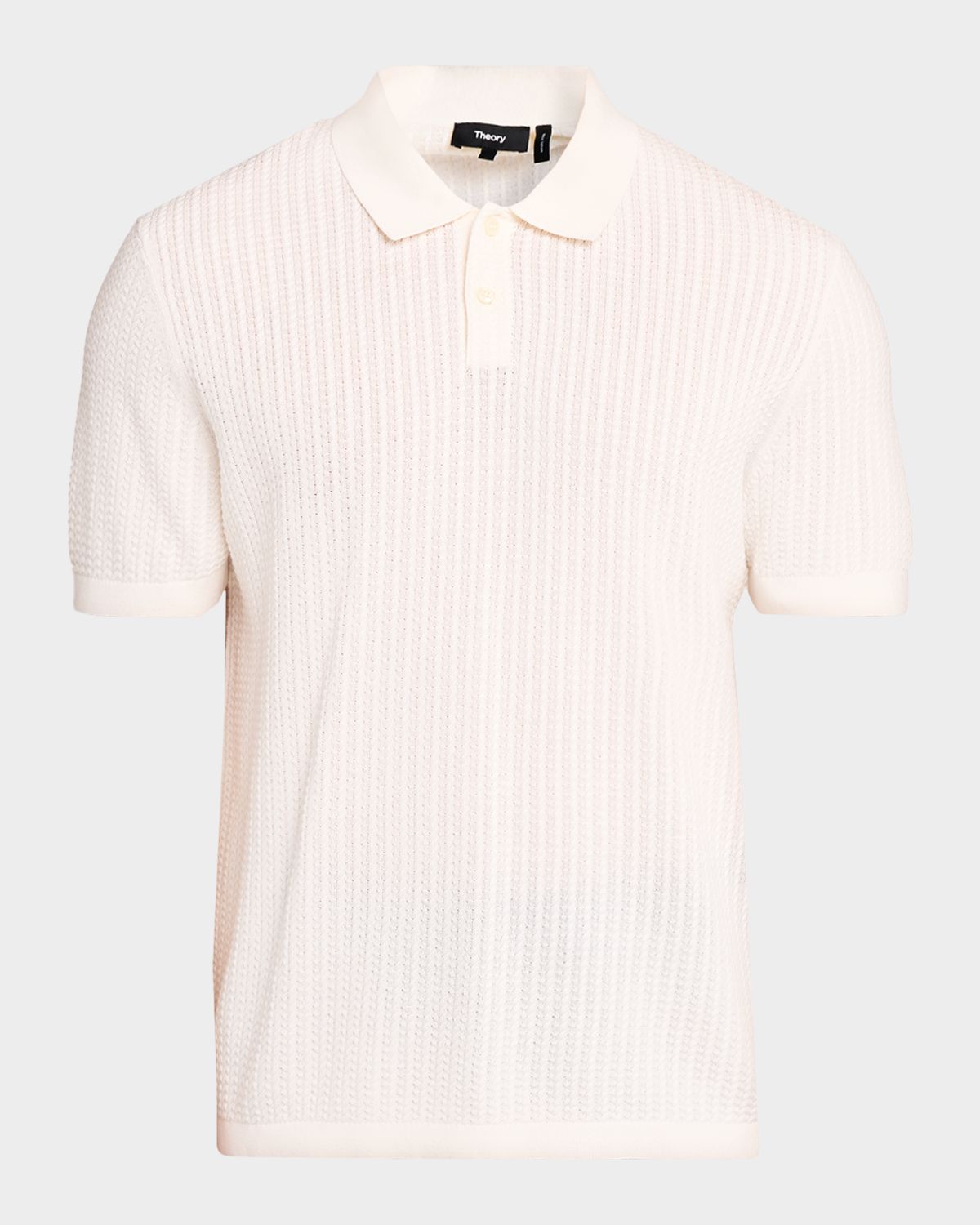 Theory Men 's Cotton Cable Knit Polo Shirt
