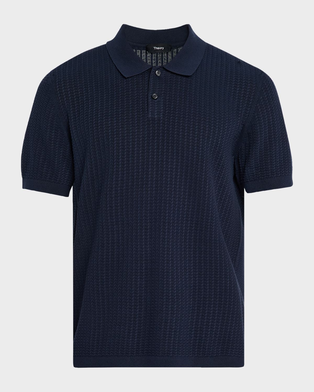 Theory Men 's Cotton Cable Knit Polo Shirt