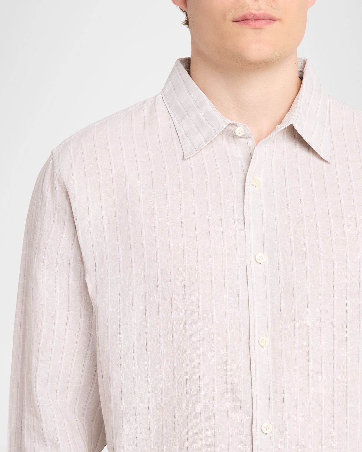 Theory Men 's Irving Grid Check Linen Shirt | Thumbnail 5 Theory Men 's Irving Grid Check Linen Shirt | Thumbnail 5