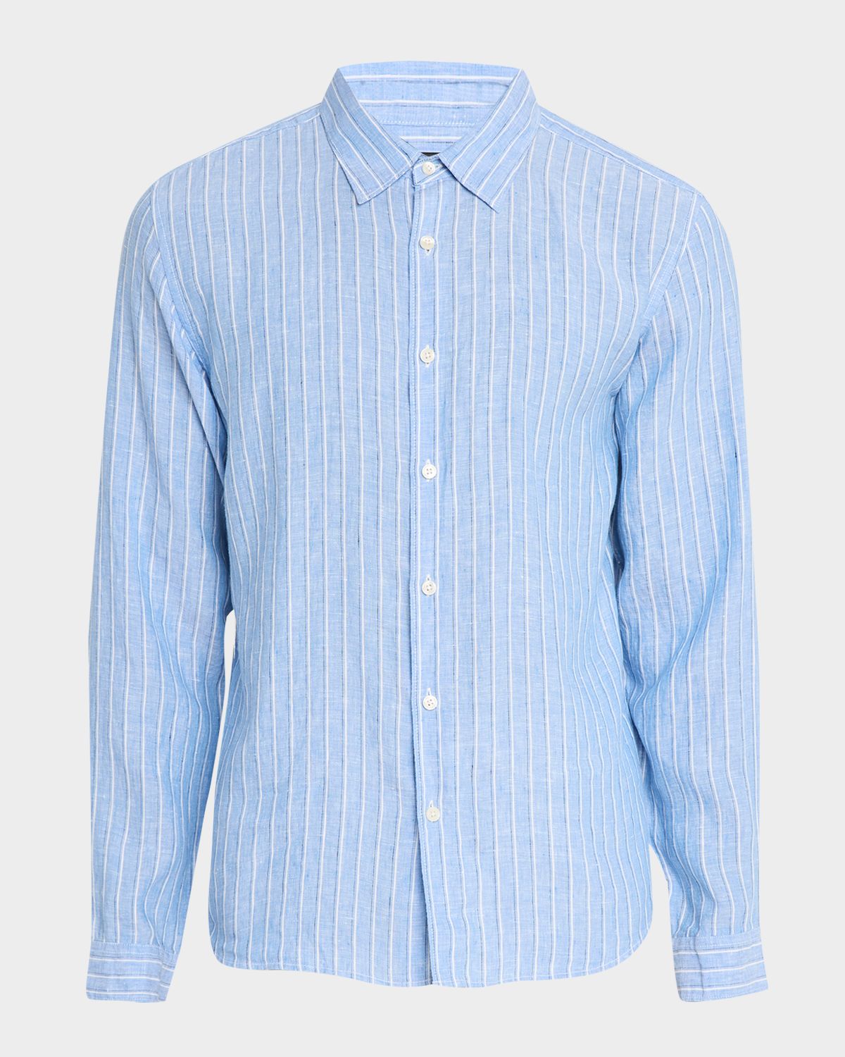 Theory Men 's Irving Grid Check Linen Shirt