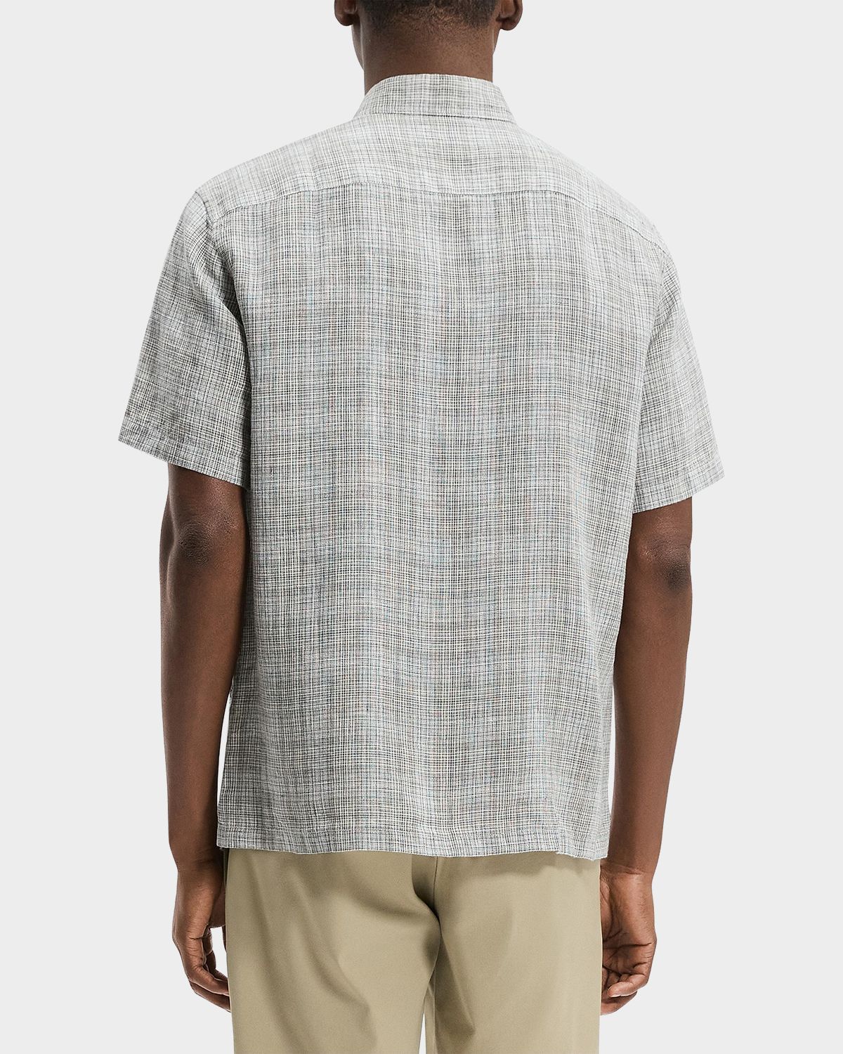 Theory Men 's Irving Plaid Linen Shirt | Thumbnail 3 Theory Men 's Irving Plaid Linen Shirt | Thumbnail 3
