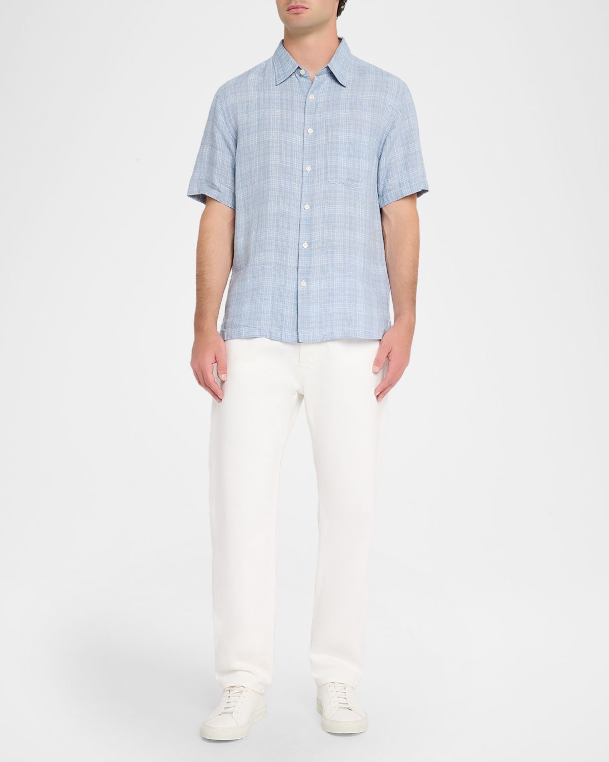Theory Men 's Irving Plaid Linen Shirt | Thumbnail 2 Theory Men 's Irving Plaid Linen Shirt | Thumbnail 2