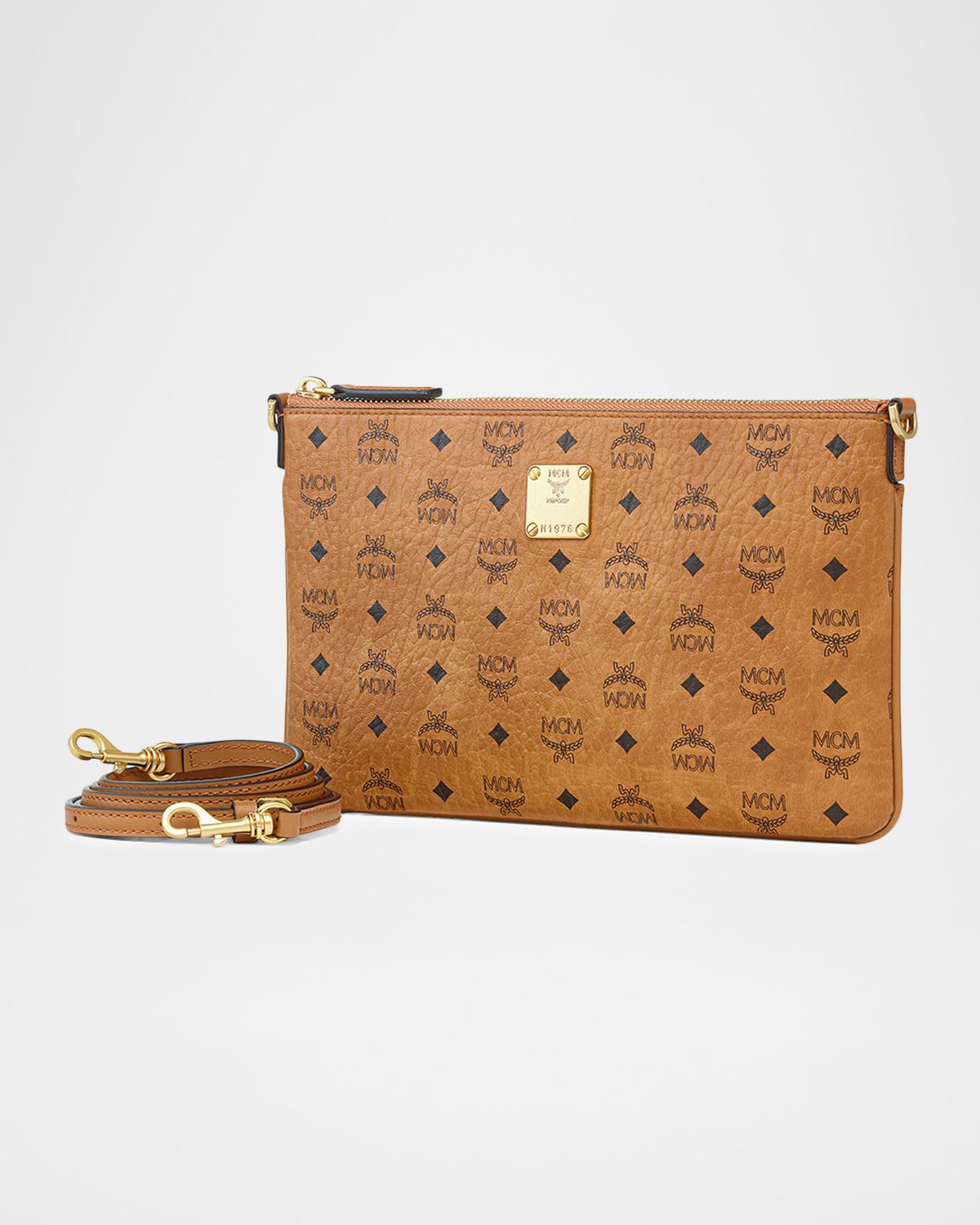 MCM Mini Aren Visetos Flat Crossbody Pouch | Thumbnail 6