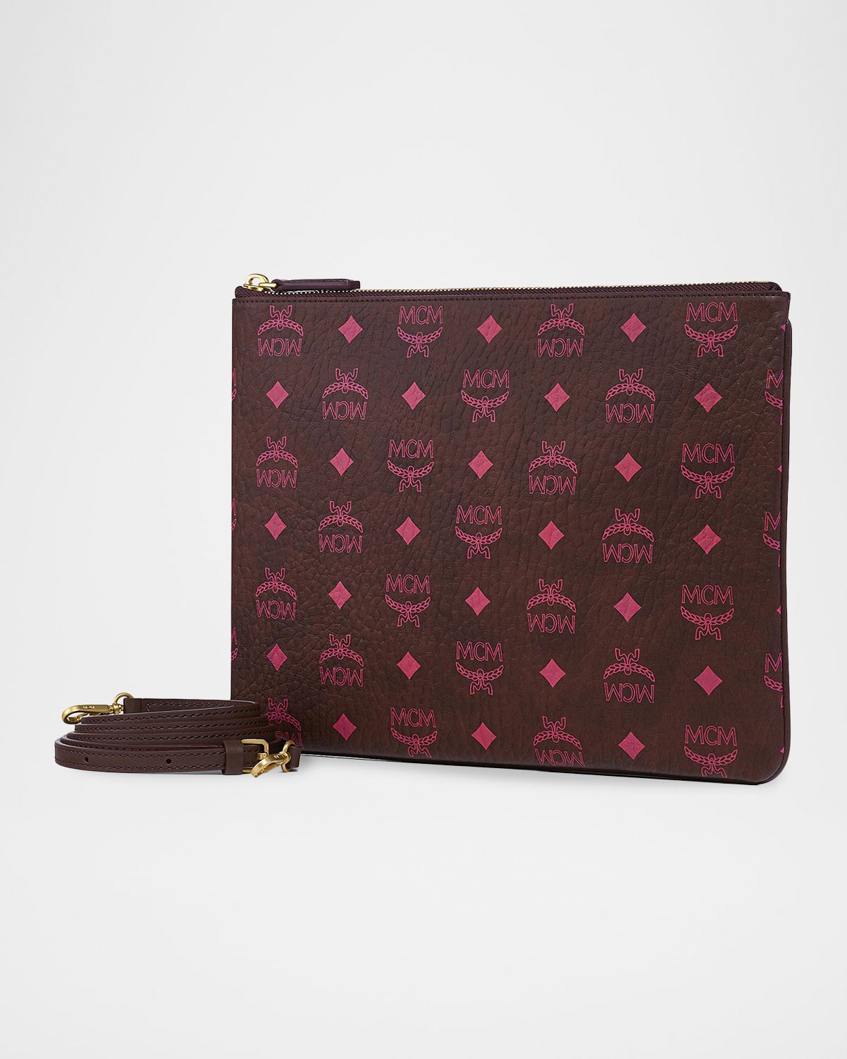 MCM Medium Aren Visetos Flat Crossbody Pouch Bag | Thumbnail 2 MCM Medium Aren Visetos Flat Crossbody Pouch Bag | Thumbnail 2