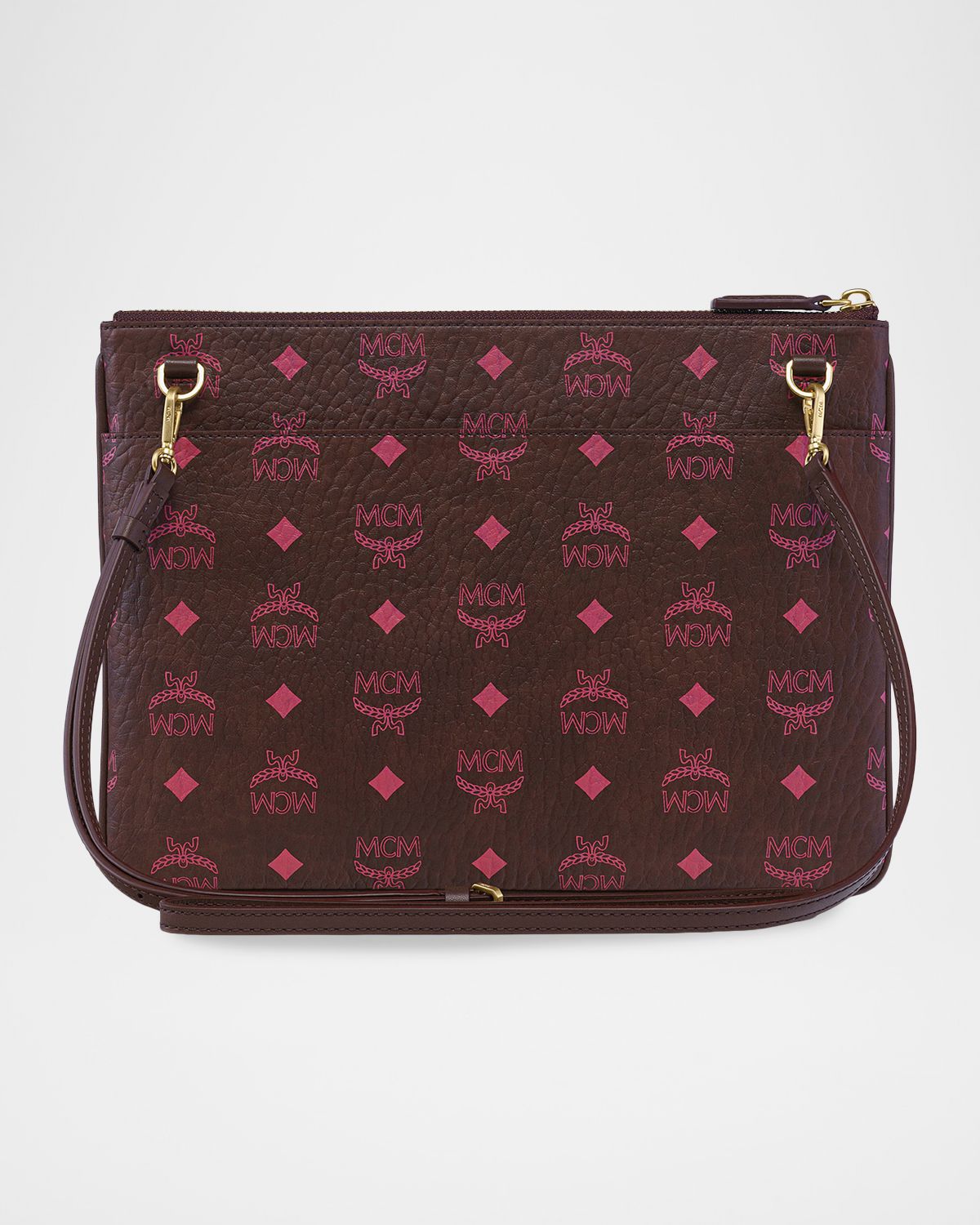 MCM Medium Aren Visetos Flat Crossbody Pouch Bag | Thumbnail 4 MCM Medium Aren Visetos Flat Crossbody Pouch Bag | Thumbnail 4