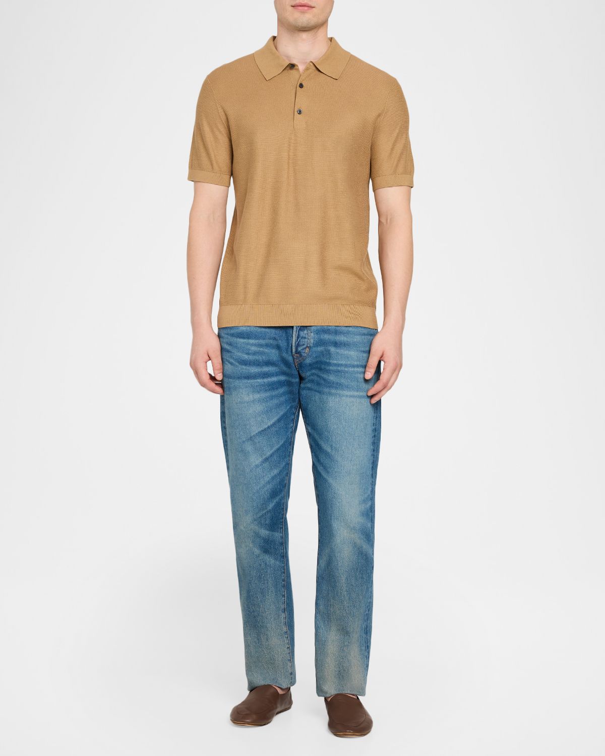 Theory Men 's Silk-Cotton Polo Shirt