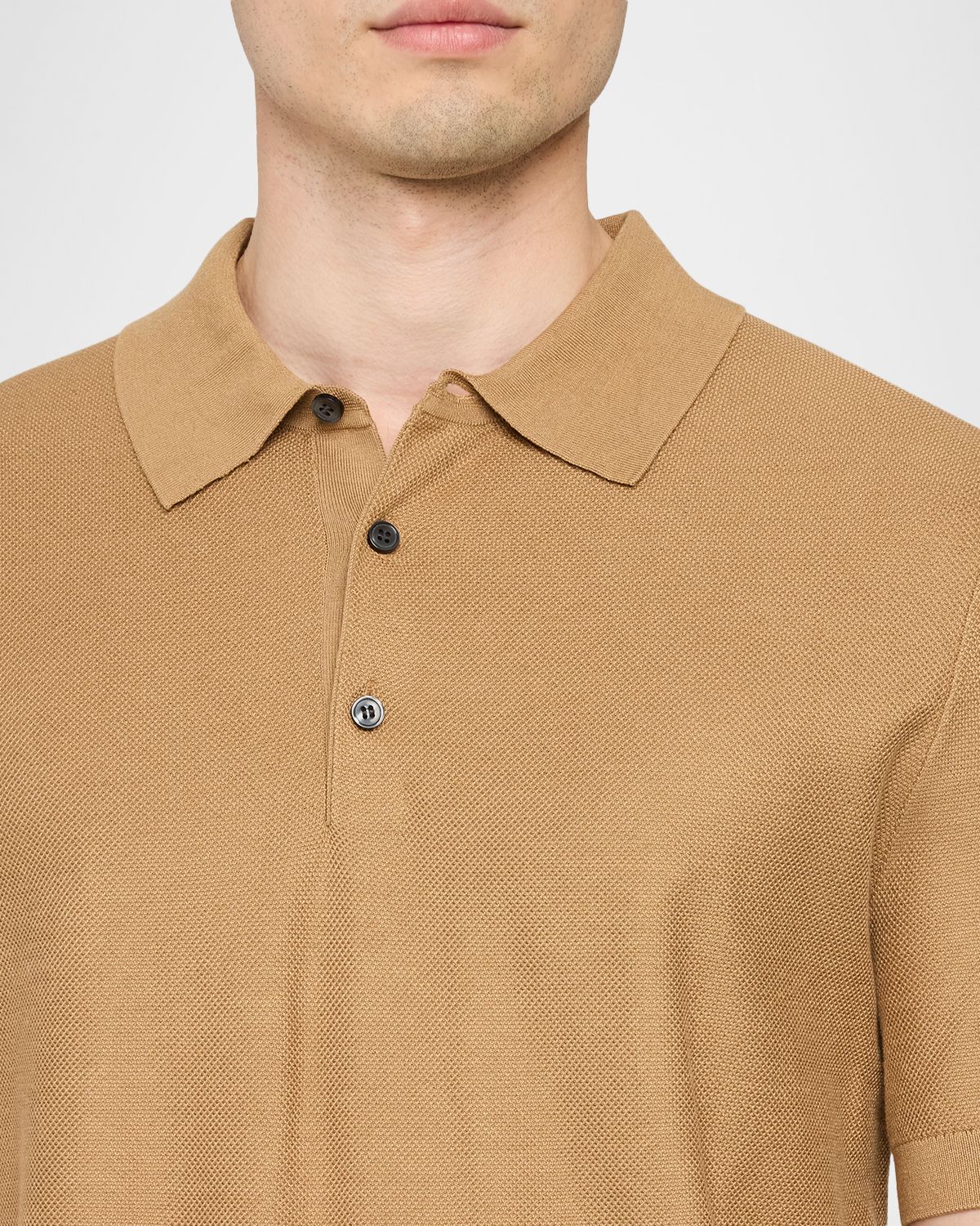 Theory Men 's Silk-Cotton Polo Shirt | Thumbnail 5