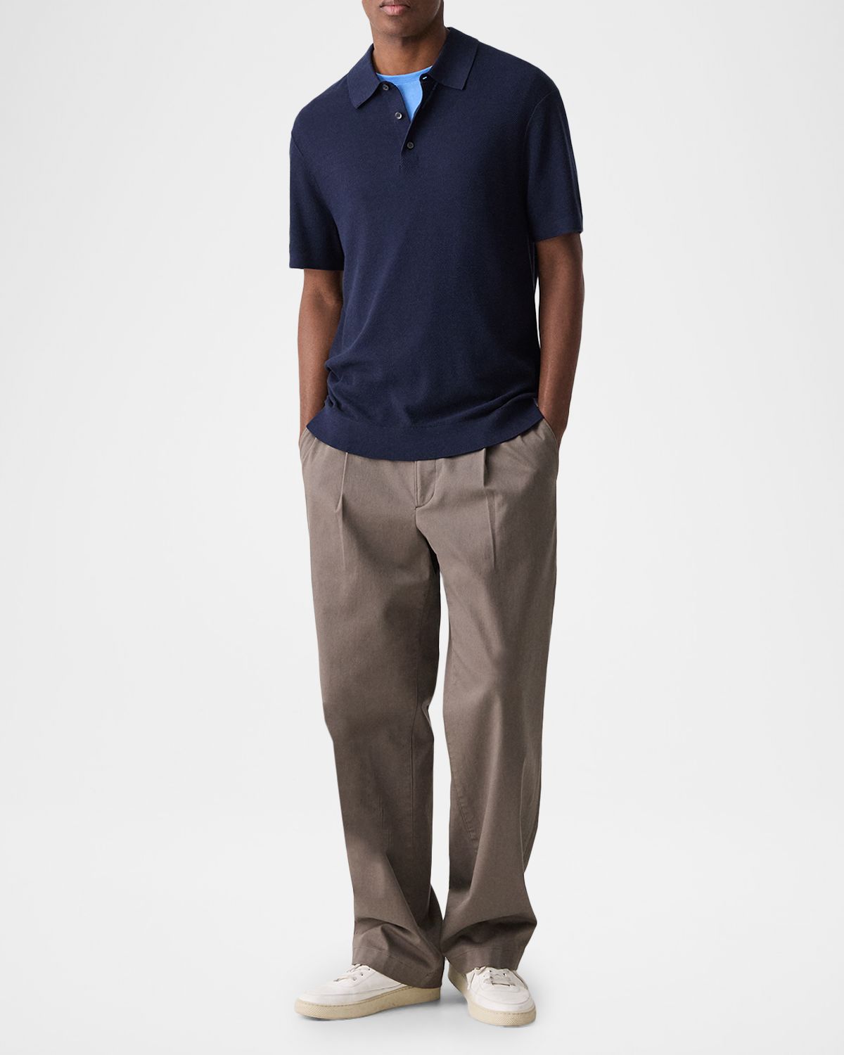 Theory Men 's Silk-Cotton Polo Shirt