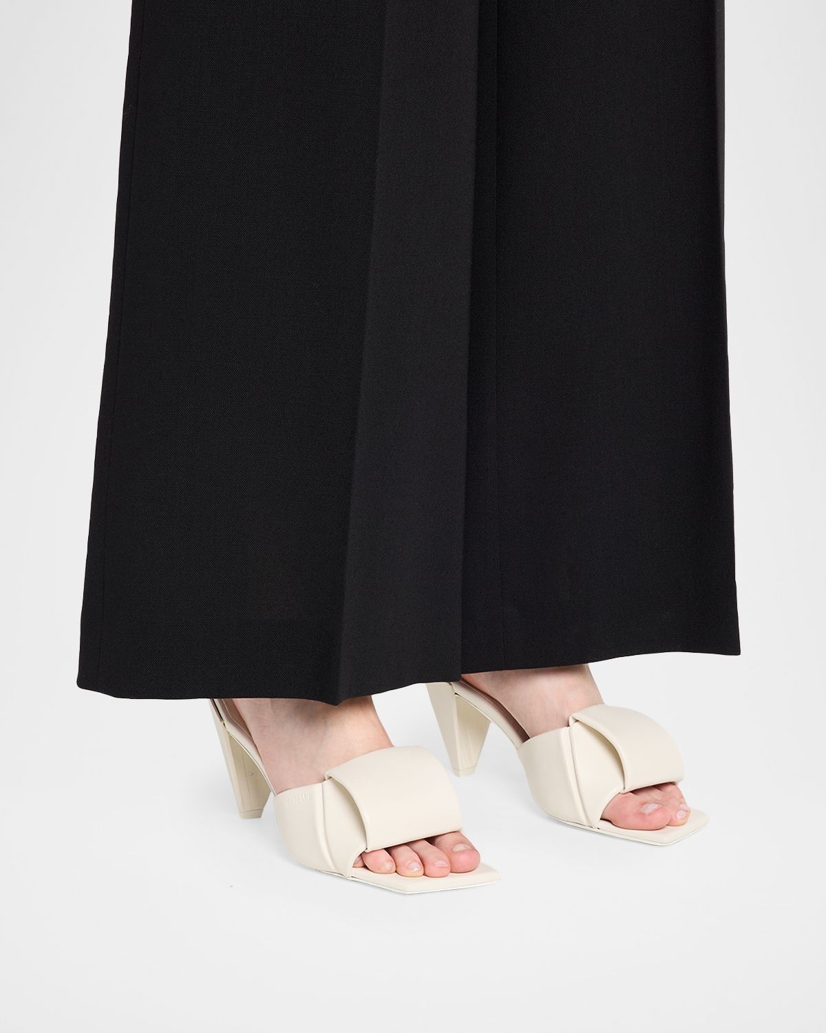Loewe 85mm Origami Leather Slide Sandals | Thumbnail 6