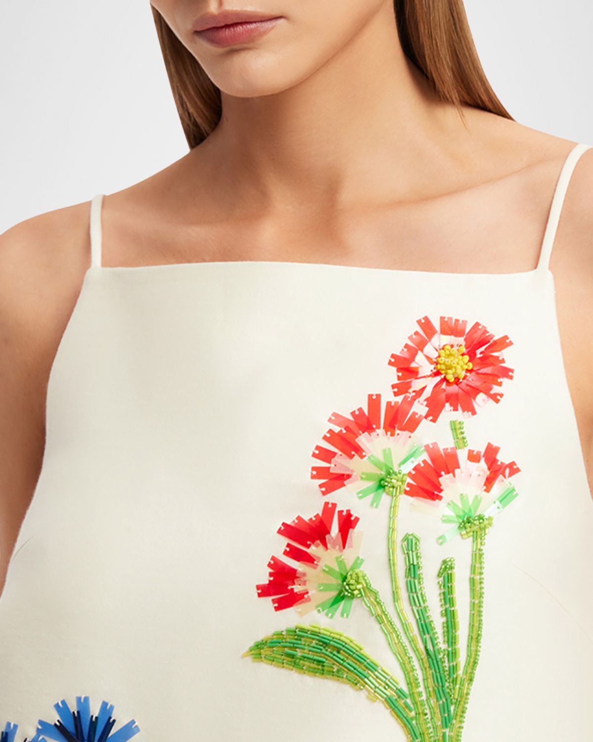 LEO LIN Leia Wildflower Embroidered Silk-Wool Mini Dress | Thumbnail 5 LEO LIN Leia Wildflower Embroidered Silk-Wool Mini Dress | Thumbnail 5