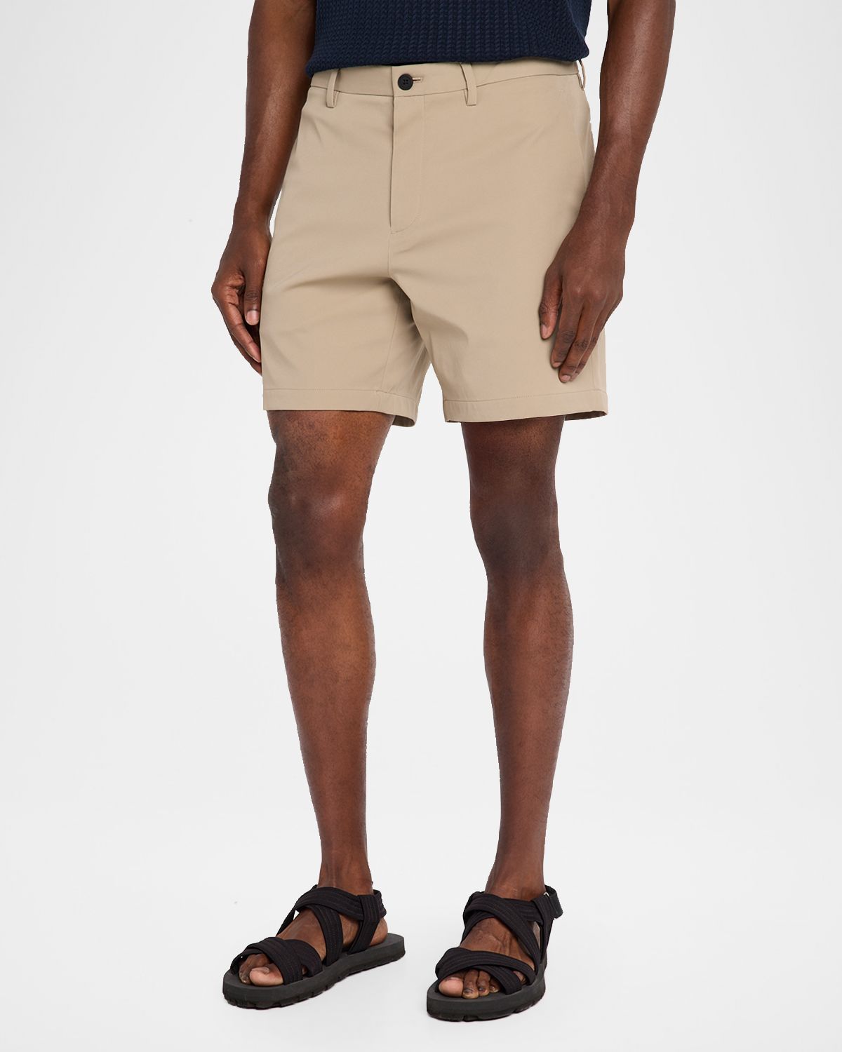 Theory Men 's Zaine Nylon 7" Inseam Flat-Front Shorts | Thumbnail 4 Theory Men 's Zaine Nylon 7" Inseam Flat-Front Shorts | Thumbnail 4