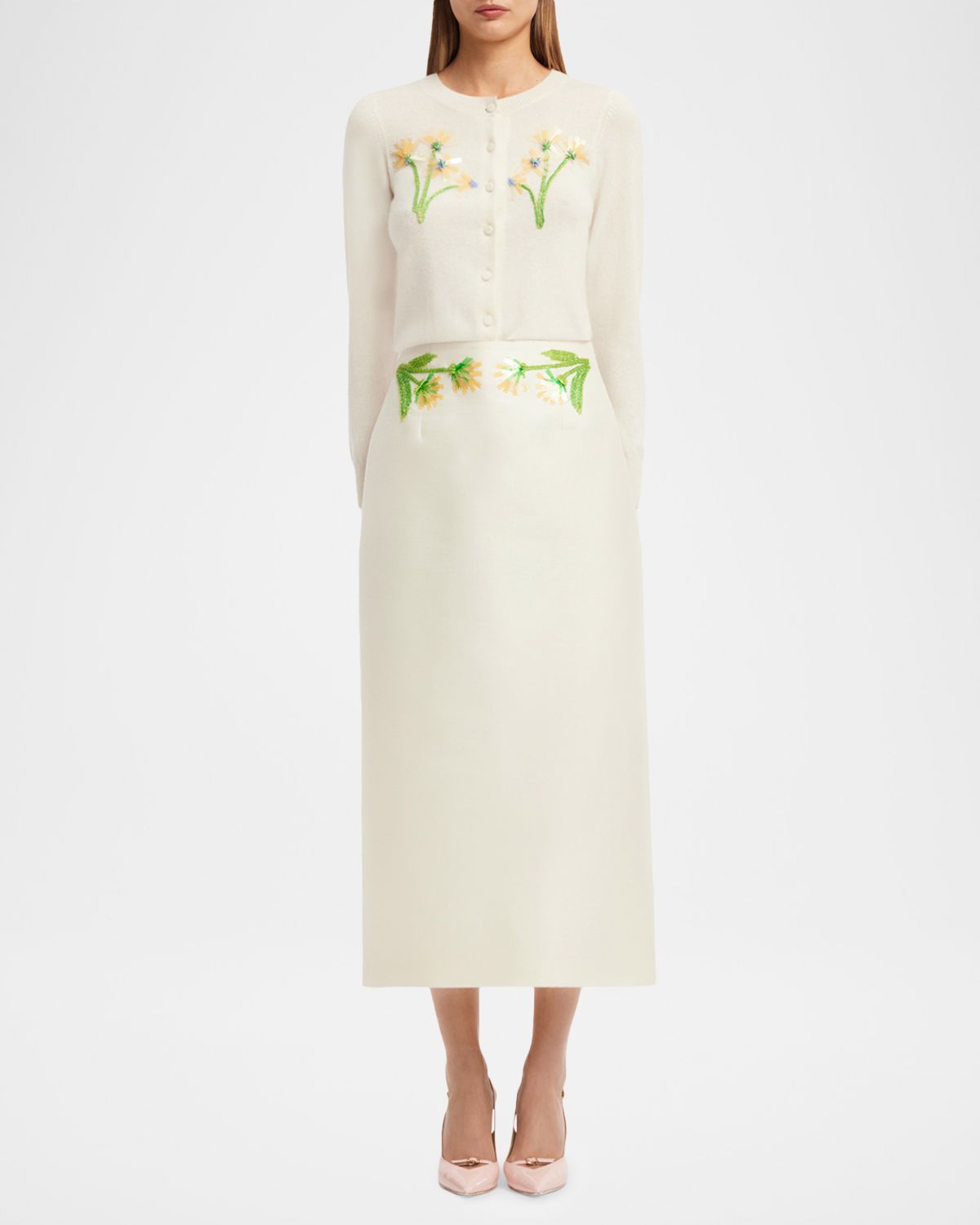 LEO LIN Claire Floral Beaded Cardigan | Thumbnail 2 LEO LIN Claire Floral Beaded Cardigan | Thumbnail 2