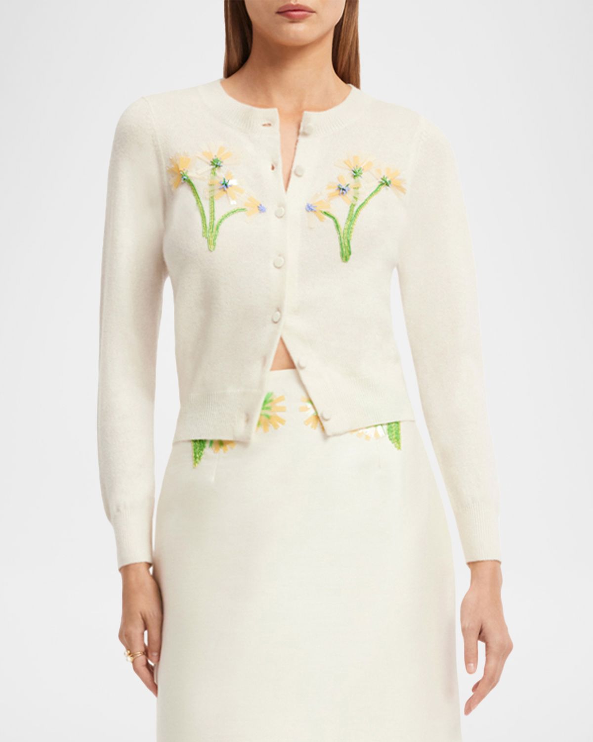 LEO LIN Claire Floral Beaded Cardigan | Thumbnail 4 LEO LIN Claire Floral Beaded Cardigan | Thumbnail 4