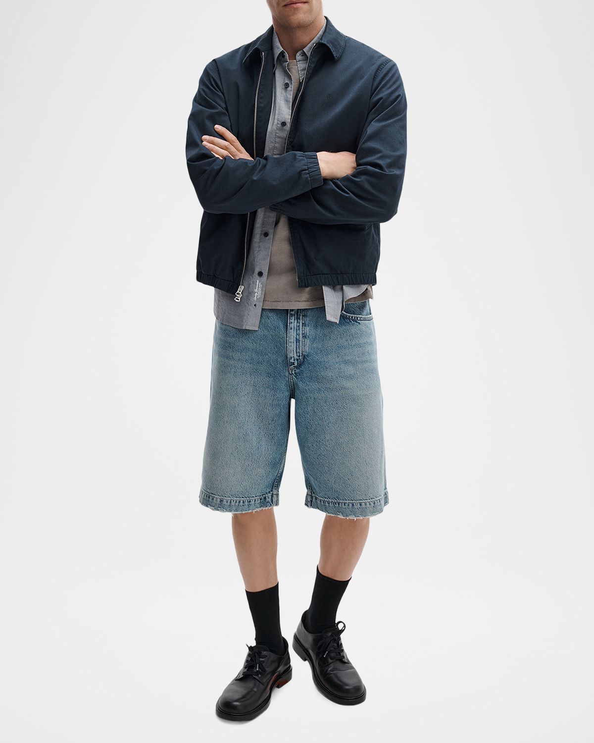 Rag & Bone Men 's Sh-Aggy Wide-Leg Denim Shorts | Thumbnail 2 Rag & Bone Men 's Sh-Aggy Wide-Leg Denim Shorts | Thumbnail 2