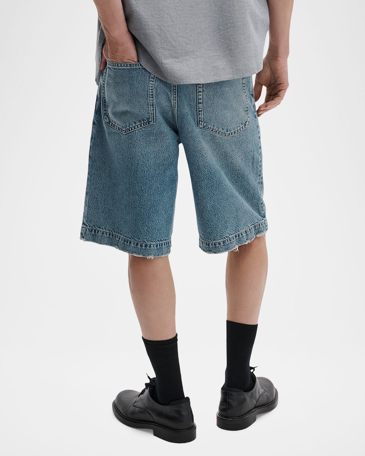 Rag & Bone Men 's Sh-Aggy Wide-Leg Denim Shorts | Thumbnail 3 Rag & Bone Men 's Sh-Aggy Wide-Leg Denim Shorts | Thumbnail 3