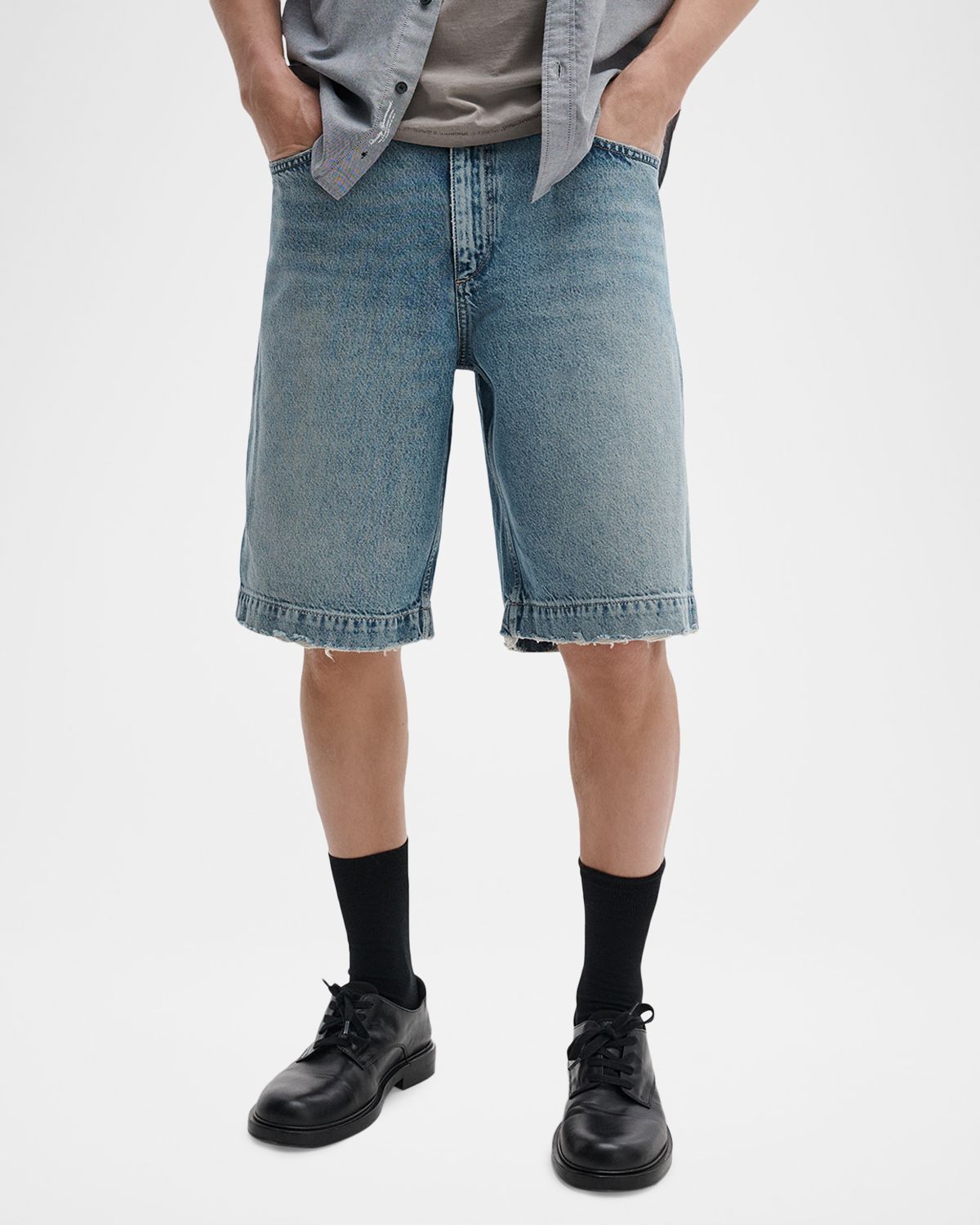 Rag & Bone Men 's Sh-Aggy Wide-Leg Denim Shorts | Thumbnail 4 Rag & Bone Men 's Sh-Aggy Wide-Leg Denim Shorts | Thumbnail 4