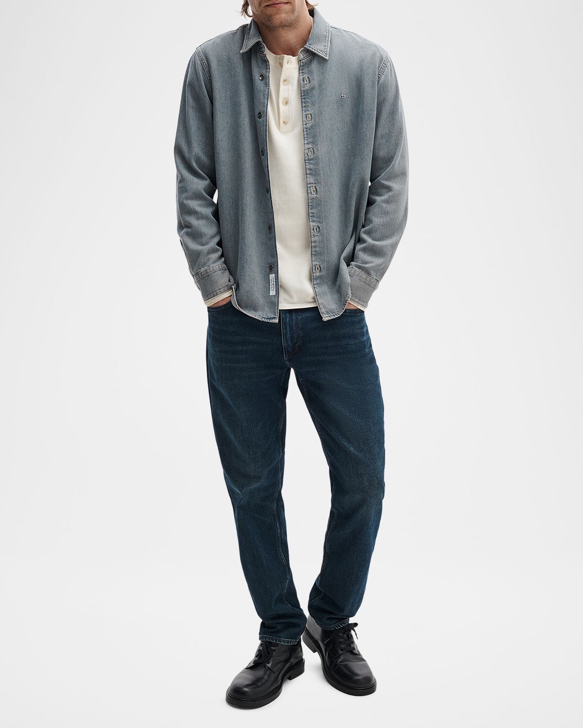 Rag & Bone Men 's Cotton Henley | Thumbnail 2 Rag & Bone Men 's Cotton Henley | Thumbnail 2