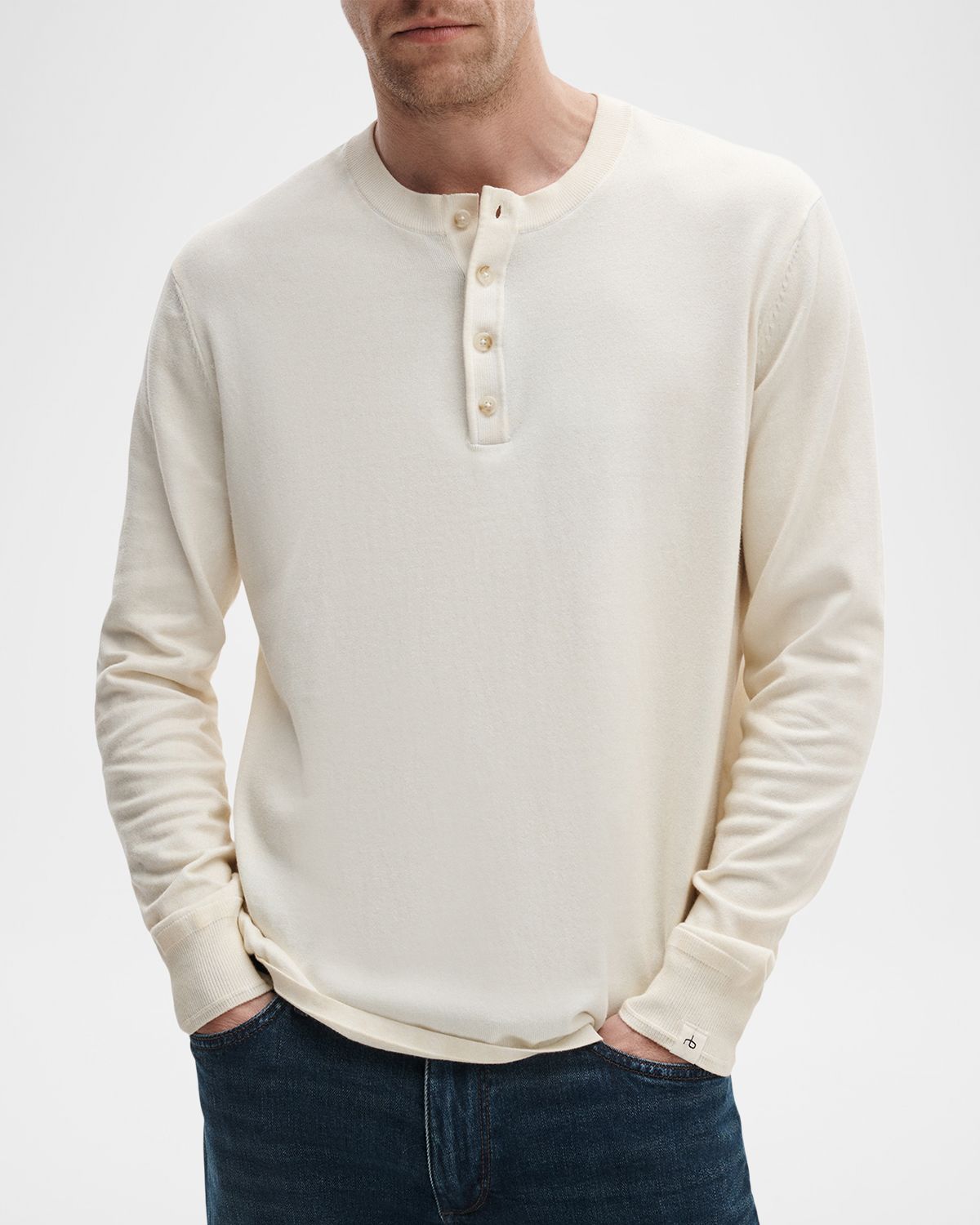 Rag & Bone Men 's Cotton Henley | Thumbnail 4 Rag & Bone Men 's Cotton Henley | Thumbnail 4