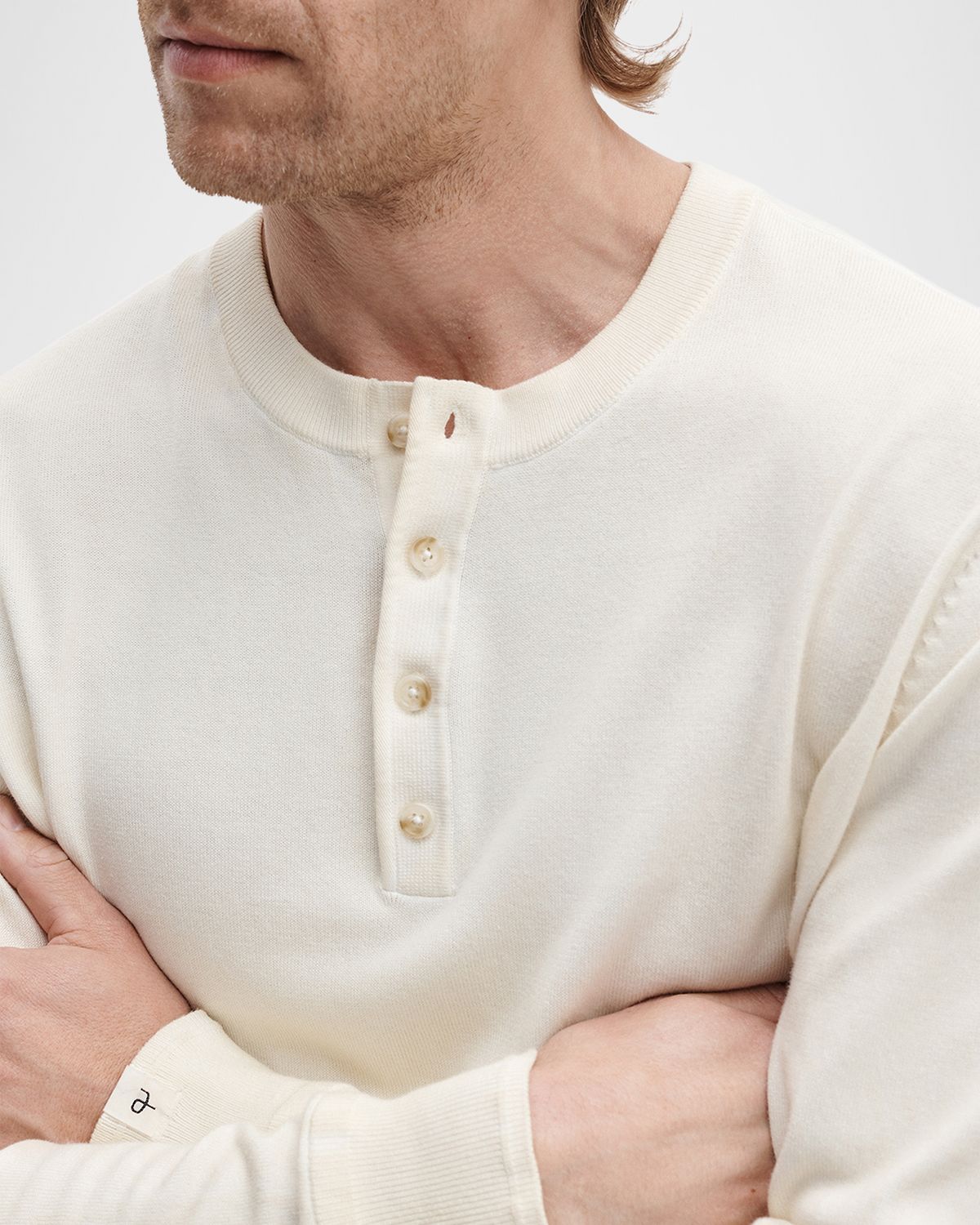 Rag & Bone Men 's Cotton Henley | Thumbnail 5 Rag & Bone Men 's Cotton Henley | Thumbnail 5