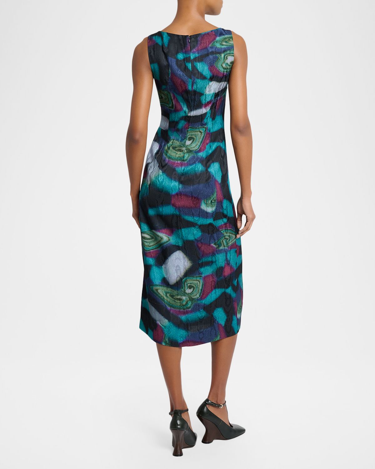 Dries Van Noten Dropps Sleeveless Ruched Ruffle Midi Dress | Thumbnail 3 Dries Van Noten Dropps Sleeveless Ruched Ruffle Midi Dress | Thumbnail 3