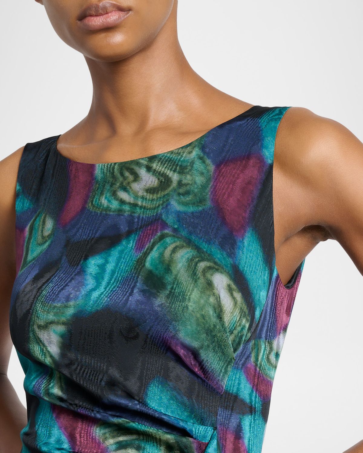 Dries Van Noten Dropps Sleeveless Ruched Ruffle Midi Dress | Thumbnail 5 Dries Van Noten Dropps Sleeveless Ruched Ruffle Midi Dress | Thumbnail 5