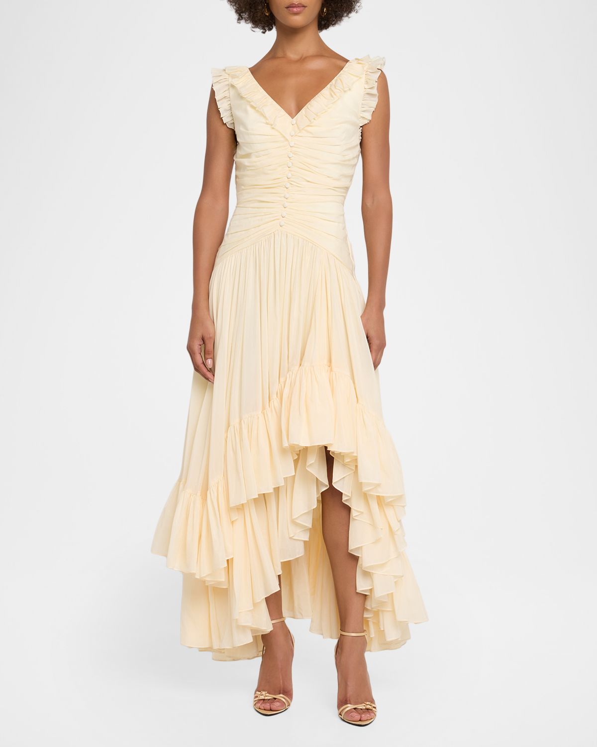 Cinq a Sept Rosalba Ruffled V-Neck Maxi Dress | Thumbnail 5
