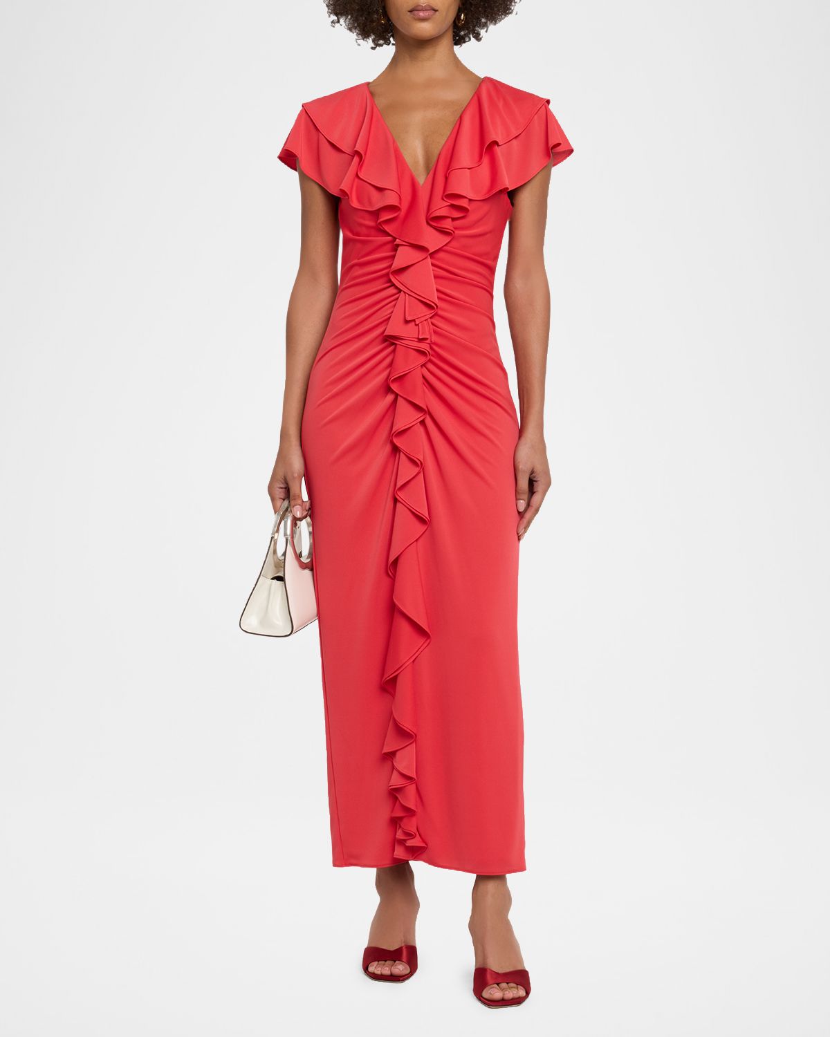 Cinq a Sept Tallis Ruffled V-Neck Maxi Dress | Thumbnail 5