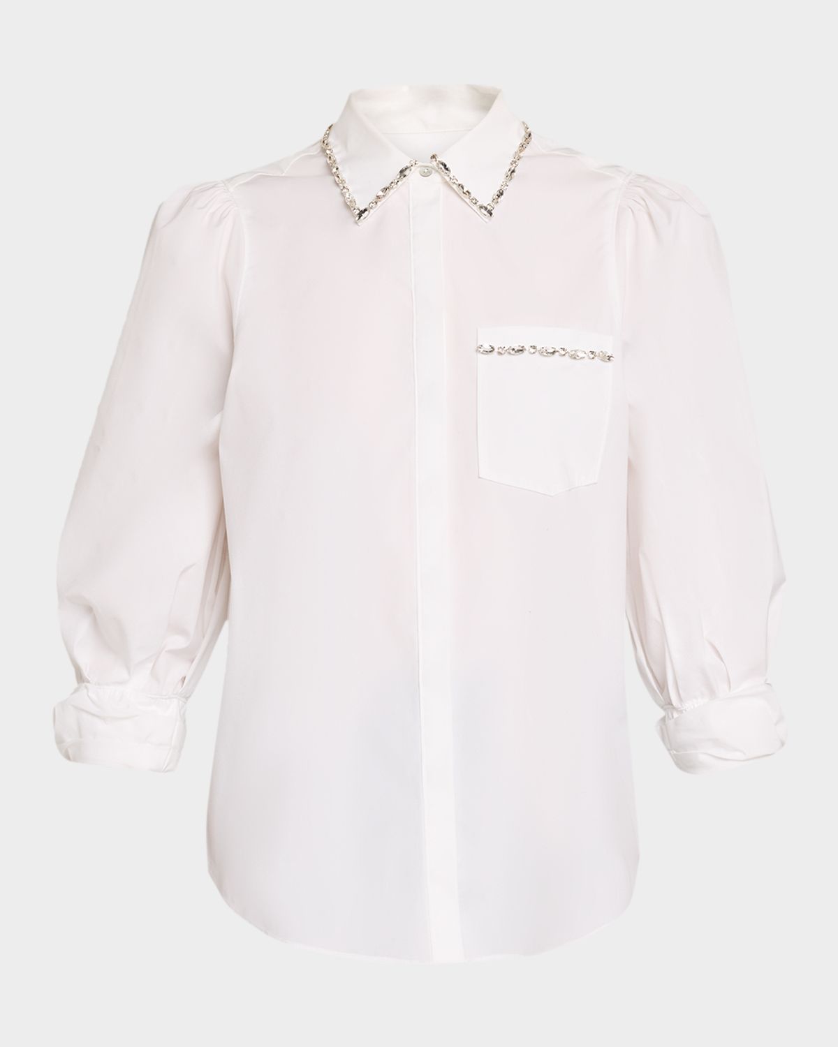 Cinq a Sept Kaitlin Embellished Poplin Shirt | Thumbnail 6 Cinq a Sept Kaitlin Embellished Poplin Shirt | Thumbnail 6