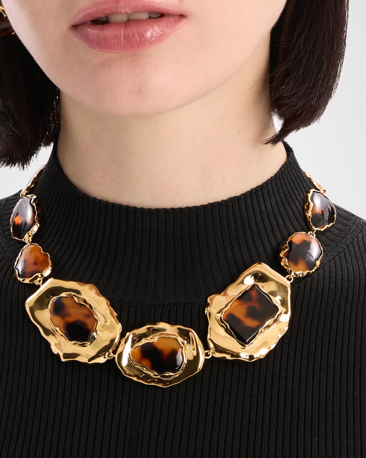 Oscar de la Renta Tortoise Stone Collar Necklace | Image 1 Oscar de la Renta Tortoise Stone Collar Necklace | Image 1