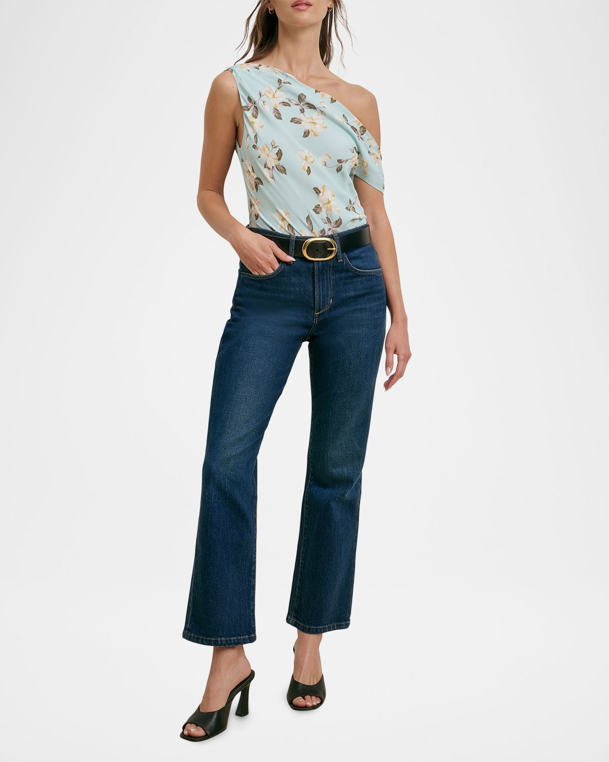 Favorite Daughter The Dot Mid-Rise Straight Denim Jeans | Thumbnail 5