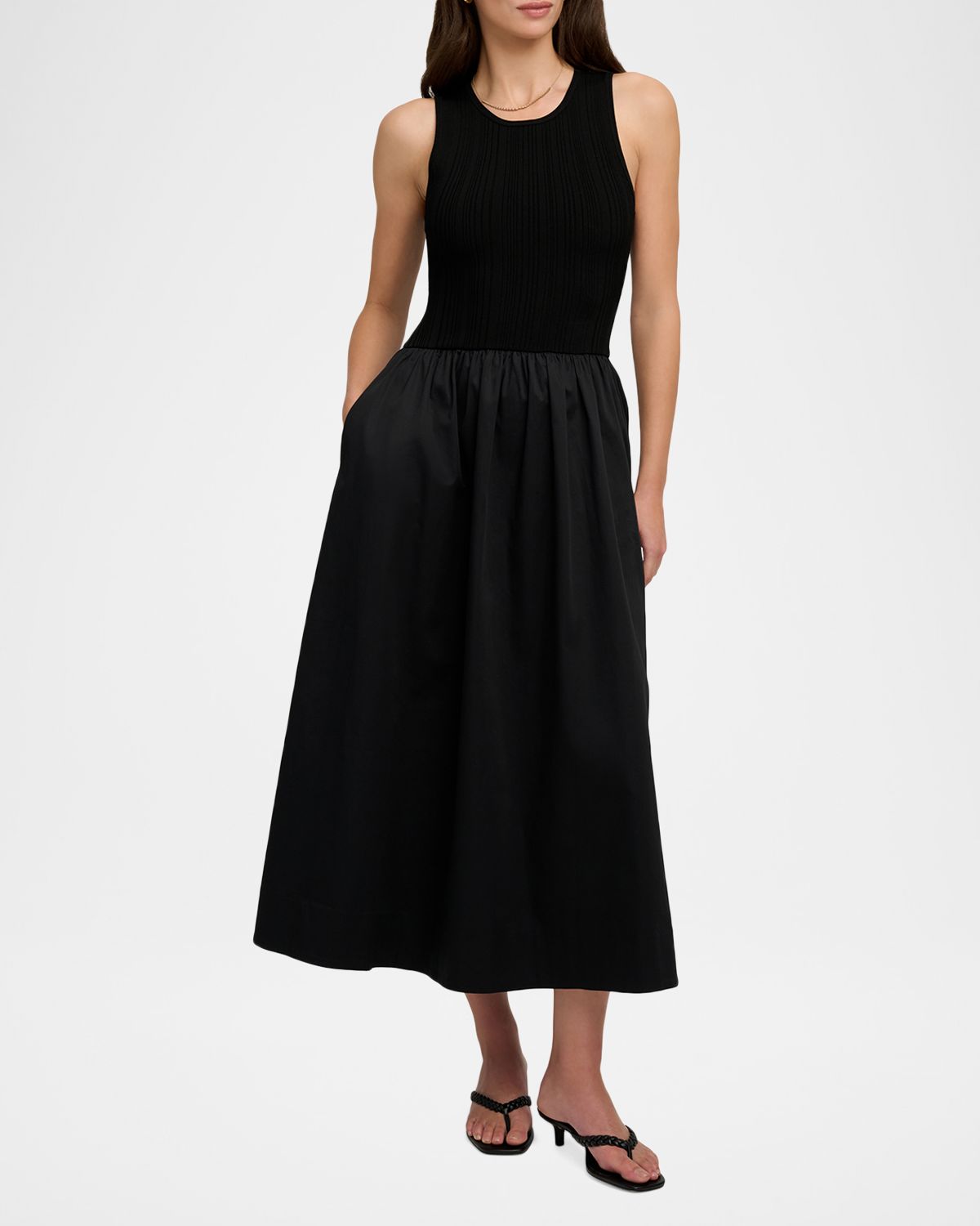 Favorite Daughter The Lennon Sleeveless Knit and Poplin Maxi Dress | Thumbnail 5 Favorite Daughter The Lennon Sleeveless Knit and Poplin Maxi Dress | Thumbnail 5