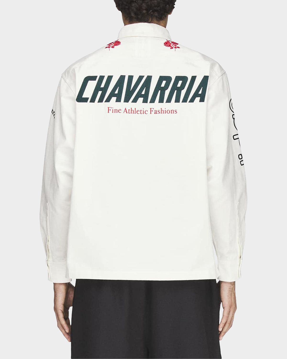 adidas x Chavarria Men 's Cotton Embroidered Button-Down Shirt | Thumbnail 3 adidas x Chavarria Men 's Cotton Embroidered Button-Down Shirt | Thumbnail 3