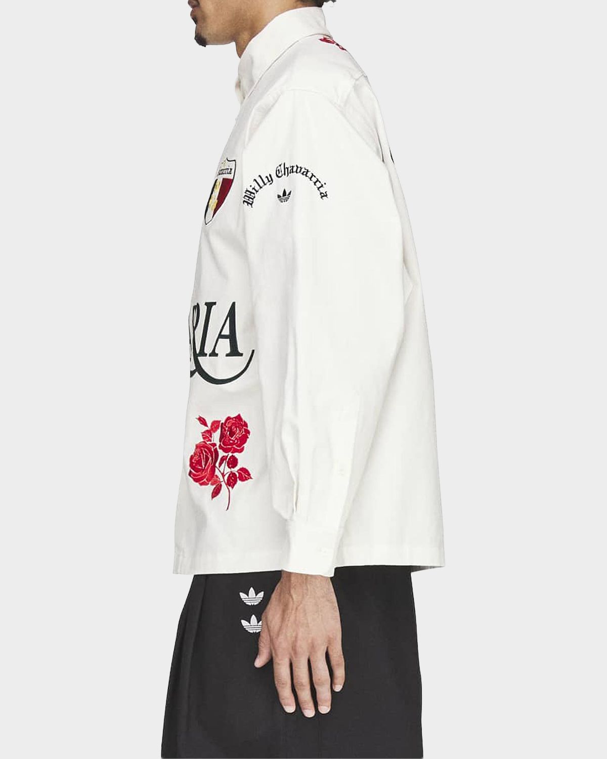 adidas x Chavarria Men 's Cotton Embroidered Button-Down Shirt | Thumbnail 7 adidas x Chavarria Men 's Cotton Embroidered Button-Down Shirt | Thumbnail 7