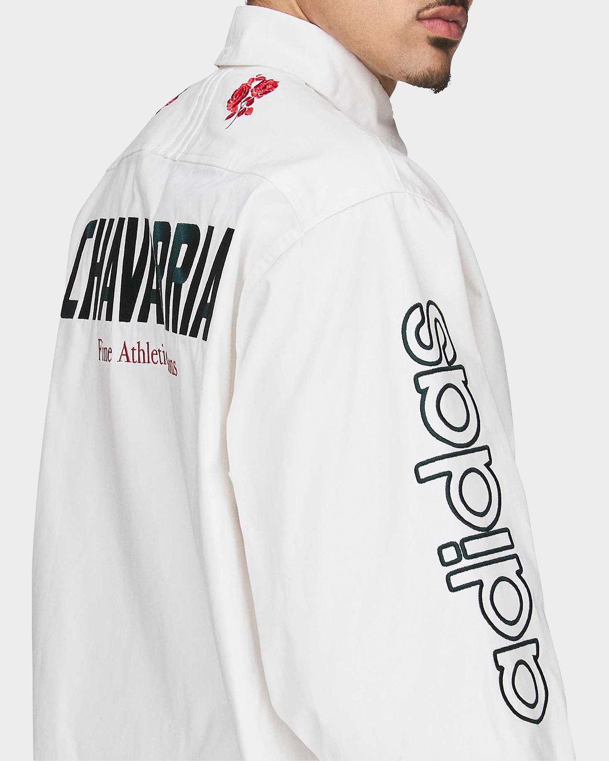 adidas x Chavarria Men 's Cotton Embroidered Button-Down Shirt | Thumbnail 8 adidas x Chavarria Men 's Cotton Embroidered Button-Down Shirt | Thumbnail 8