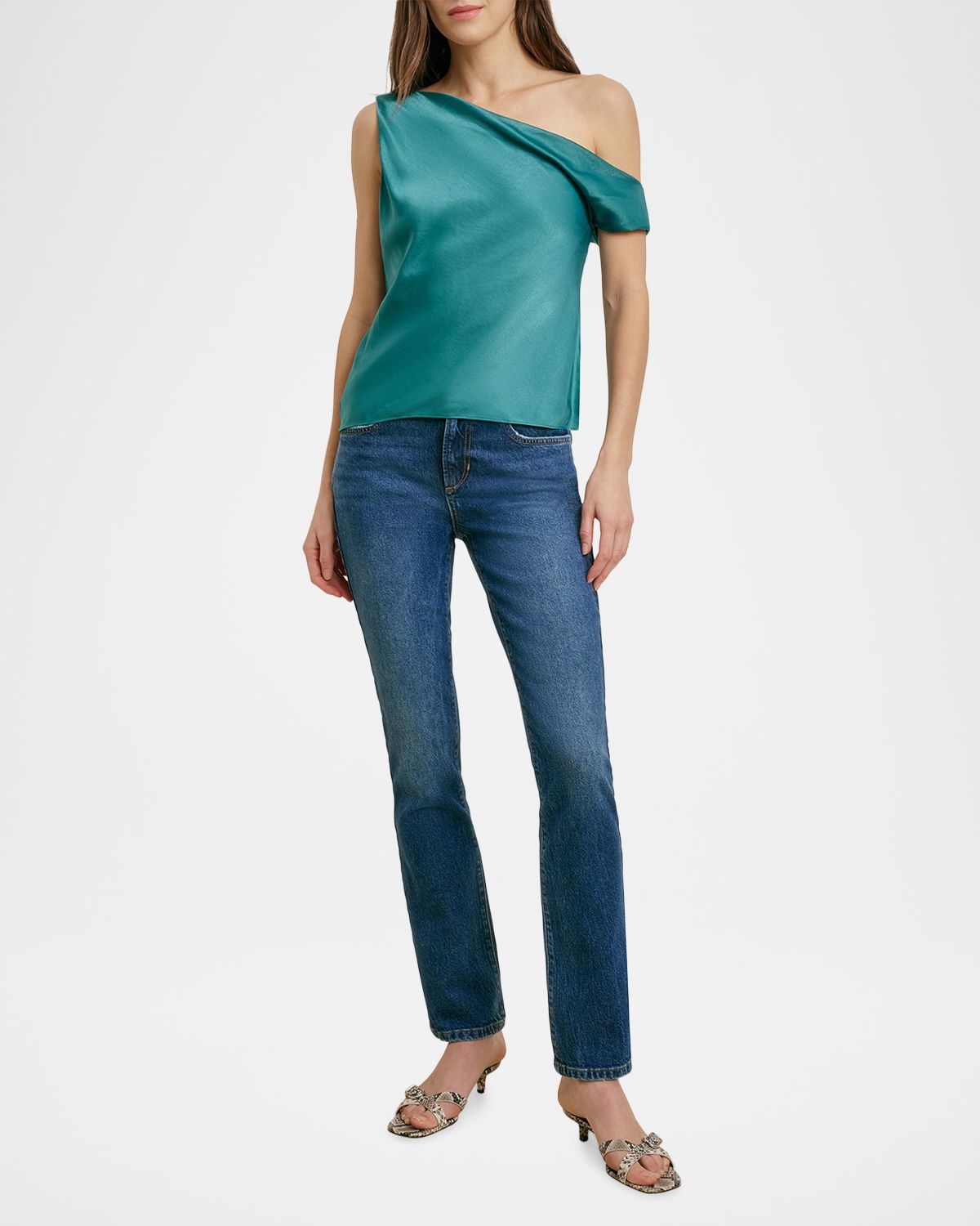 Favorite Daughter The Side Note One-Shoulder Satin Top | Thumbnail 5 Favorite Daughter The Side Note One-Shoulder Satin Top | Thumbnail 5