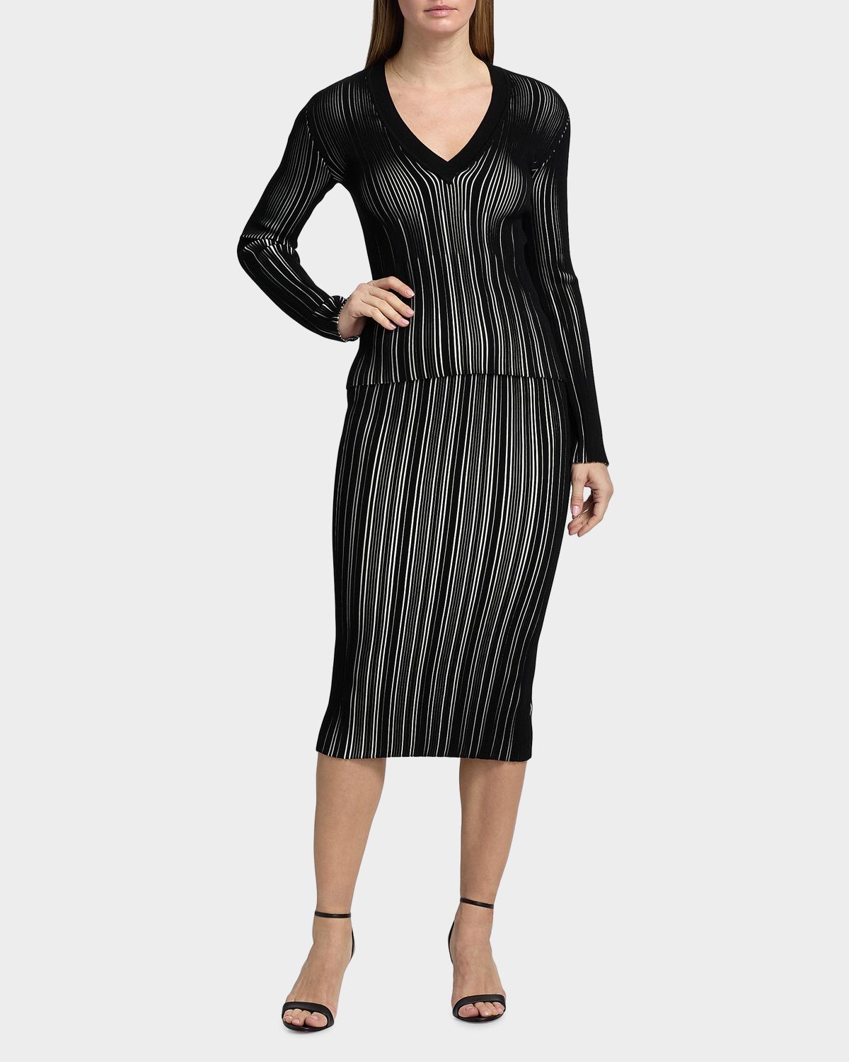 Chiara Boni La Petite Robe Kalika Rib-Knit Midi Skirt | Thumbnail 2 Chiara Boni La Petite Robe Kalika Rib-Knit Midi Skirt | Thumbnail 2