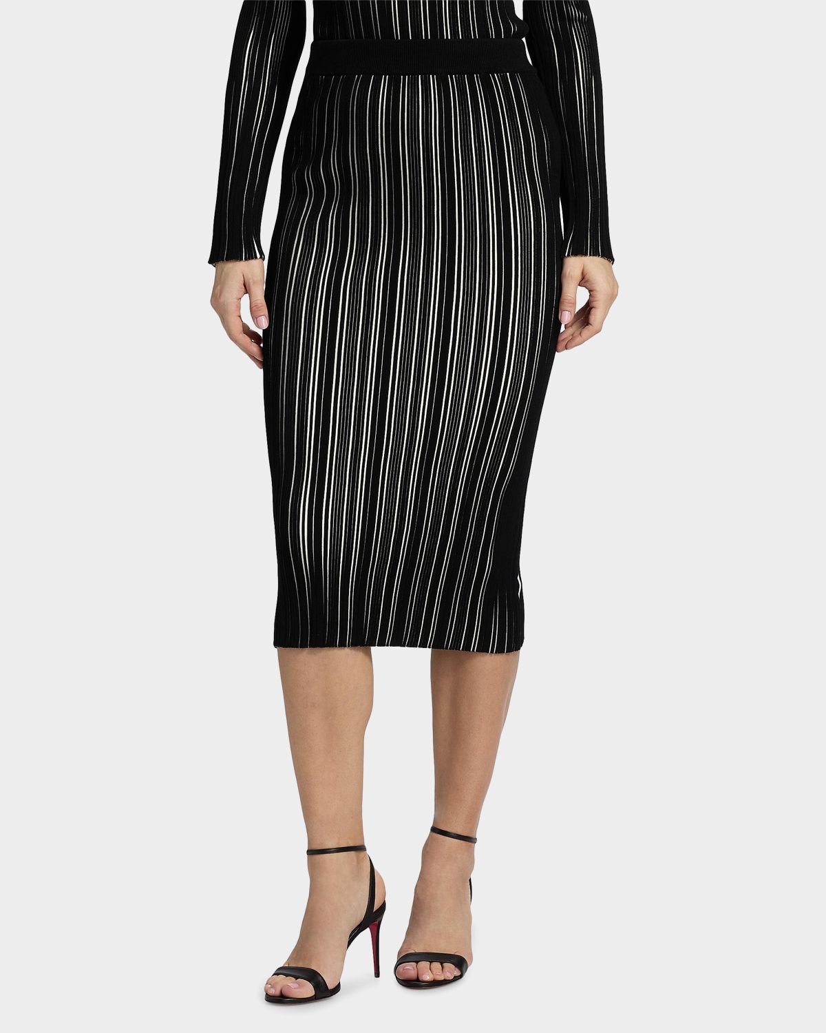 Chiara Boni La Petite Robe Kalika Rib-Knit Midi Skirt | Thumbnail 4 Chiara Boni La Petite Robe Kalika Rib-Knit Midi Skirt | Thumbnail 4