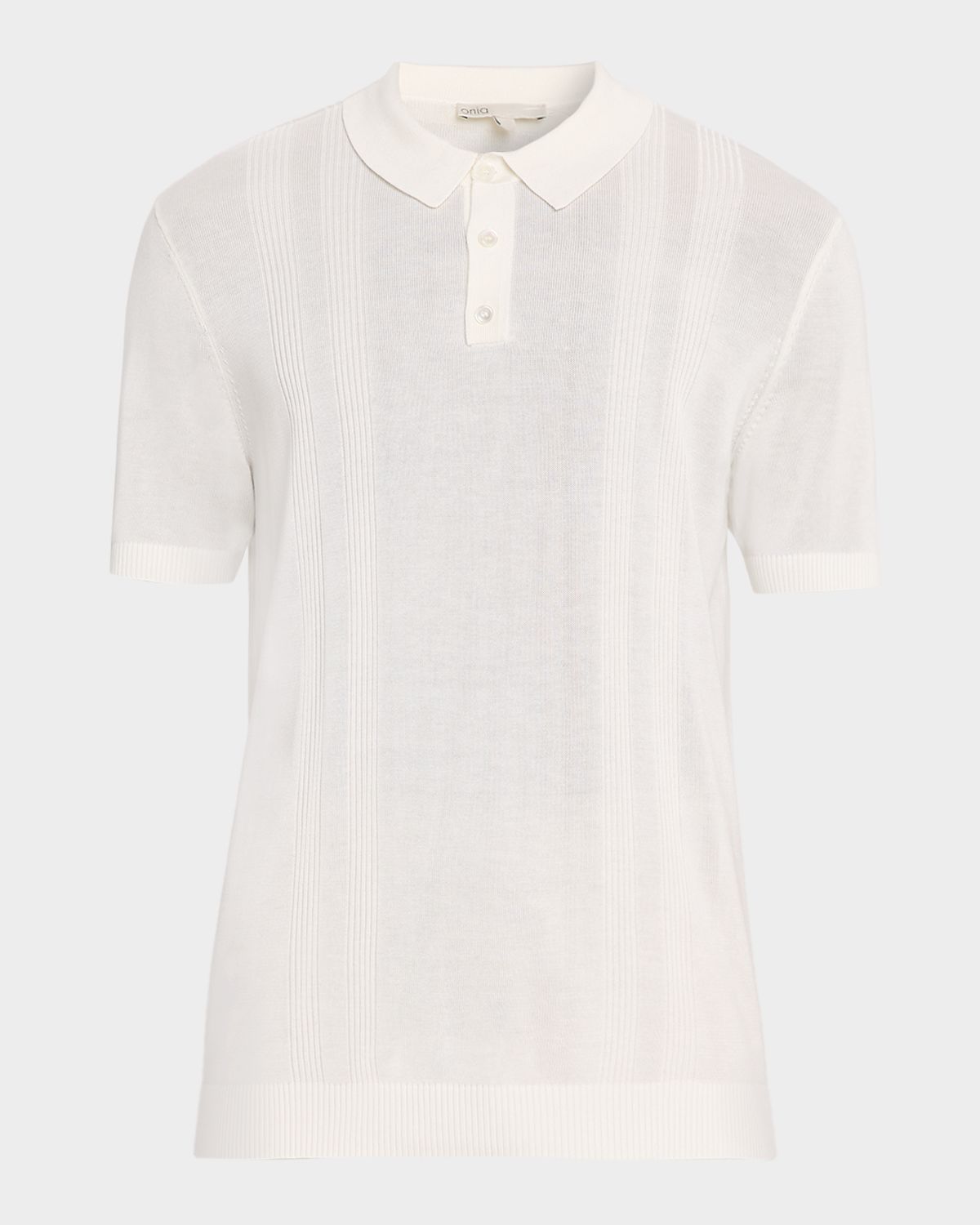 Onia Rib-Knit Polo Shirt