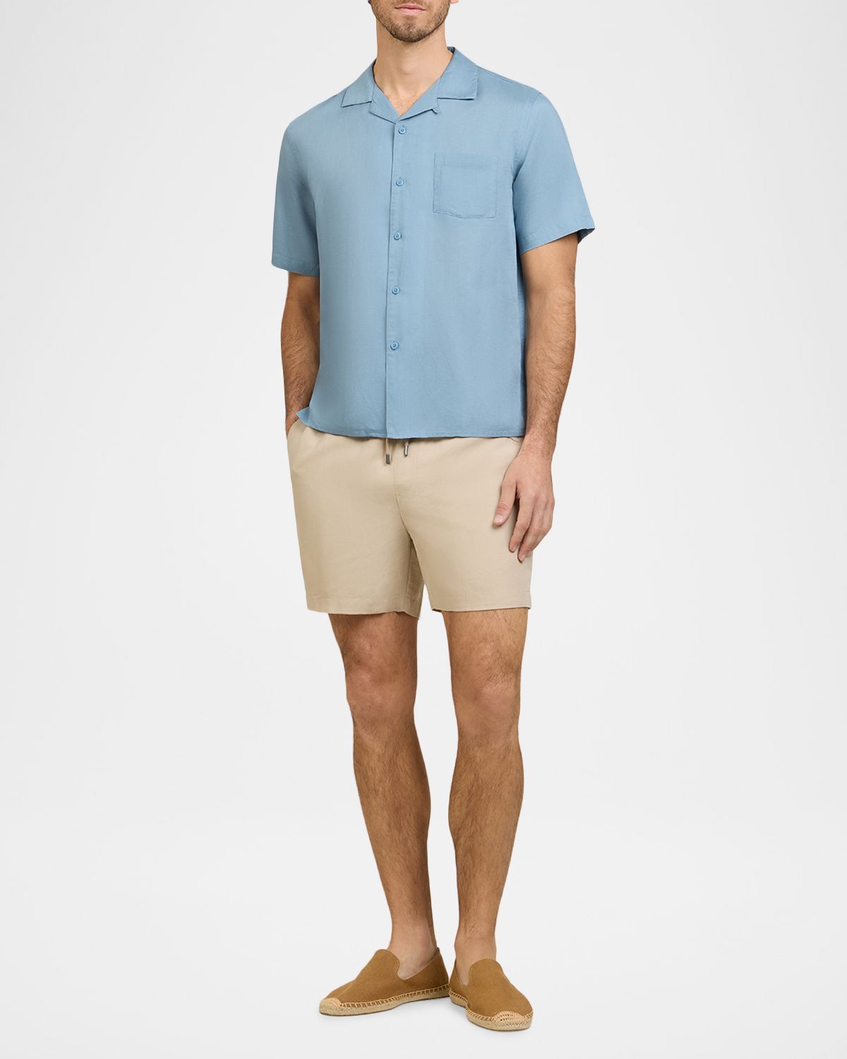 Onia Men 's Air Linen Pull-On Shorts | Thumbnail 5 Onia Men 's Air Linen Pull-On Shorts | Thumbnail 5