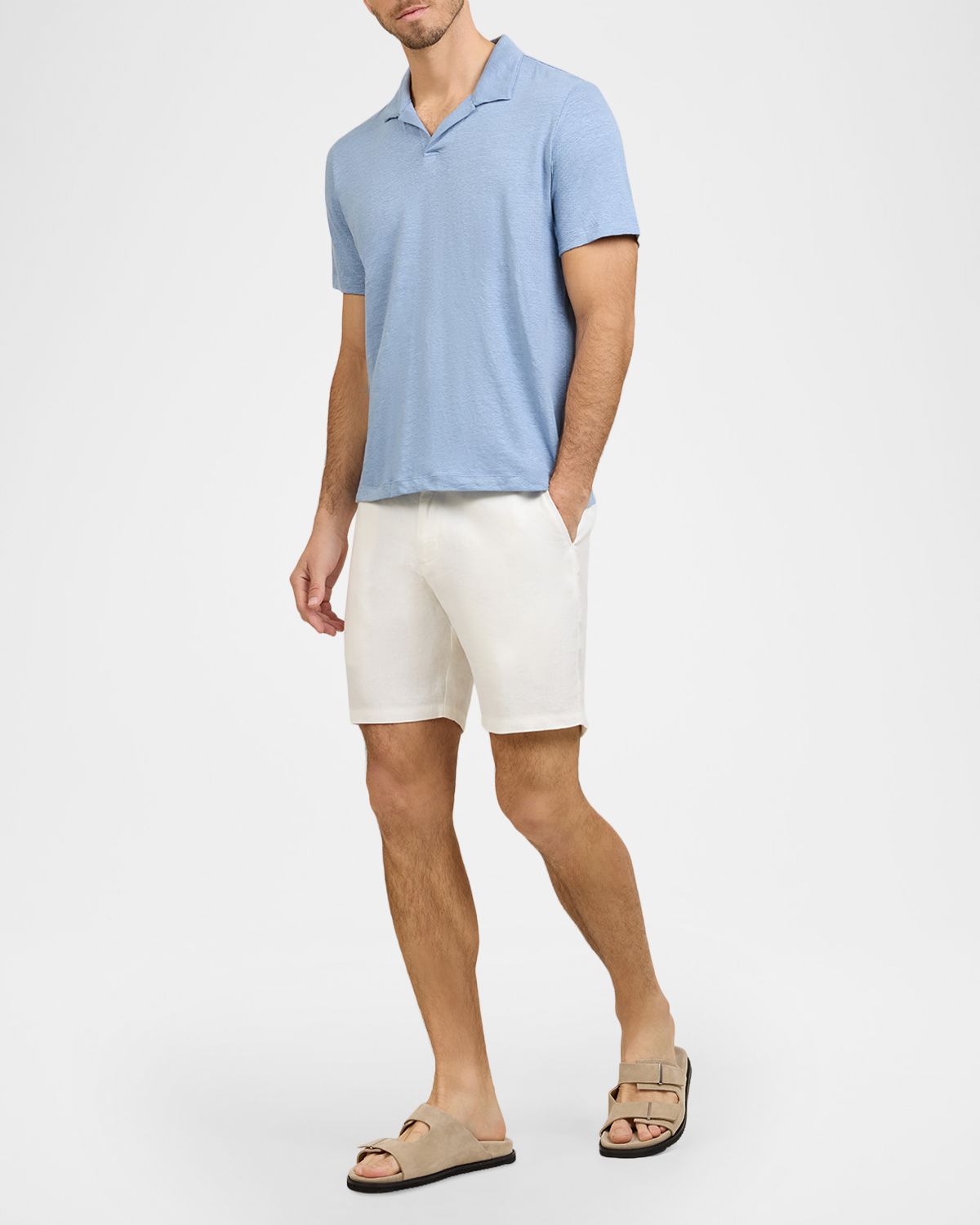 Onia Men 's Shaun Stretch Linen Polo | Thumbnail 4 Onia Men 's Shaun Stretch Linen Polo | Thumbnail 4