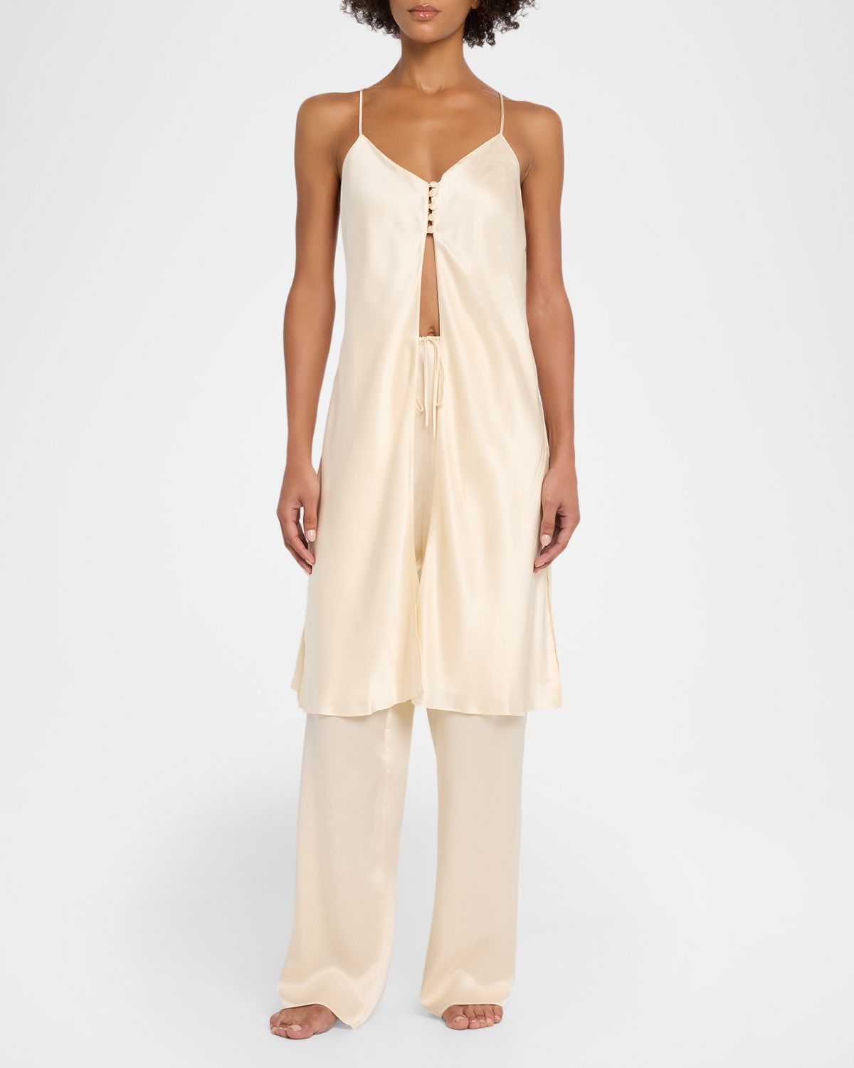 Olivia von Halle Luxury Silk Cami Tunic and Pants Lounge Set | Thumbnail 2 Olivia von Halle Luxury Silk Cami Tunic and Pants Lounge Set | Thumbnail 2