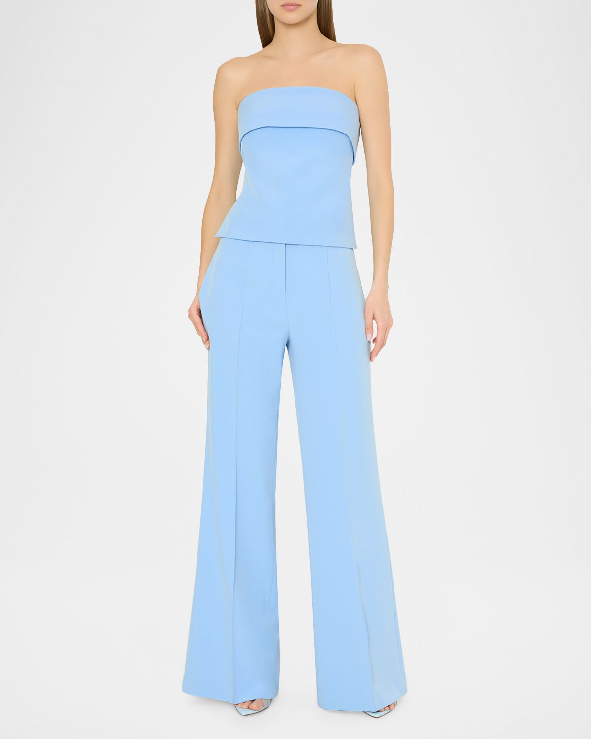 Milly Nash Wide-Leg Cady Pants | Thumbnail 4 Milly Nash Wide-Leg Cady Pants | Thumbnail 4